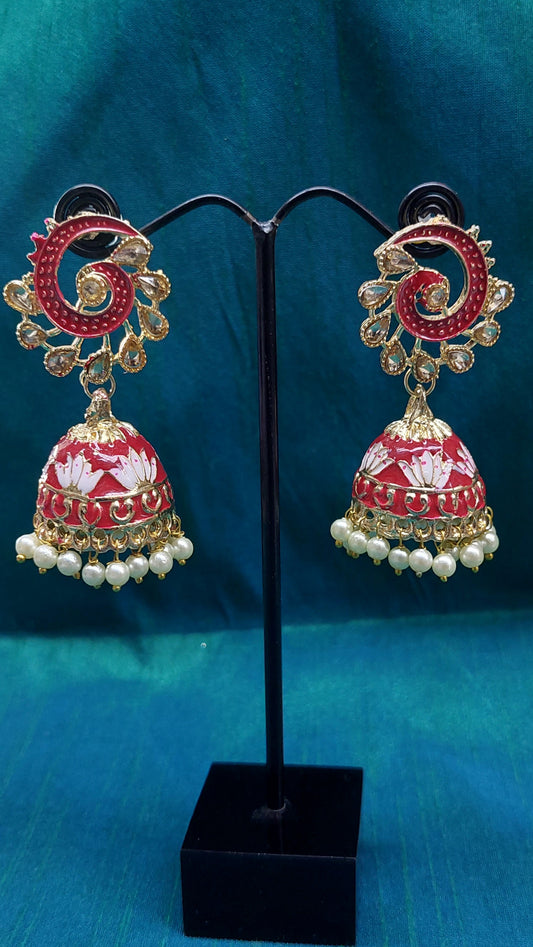 RED HAND PAINTED JUMKHAS