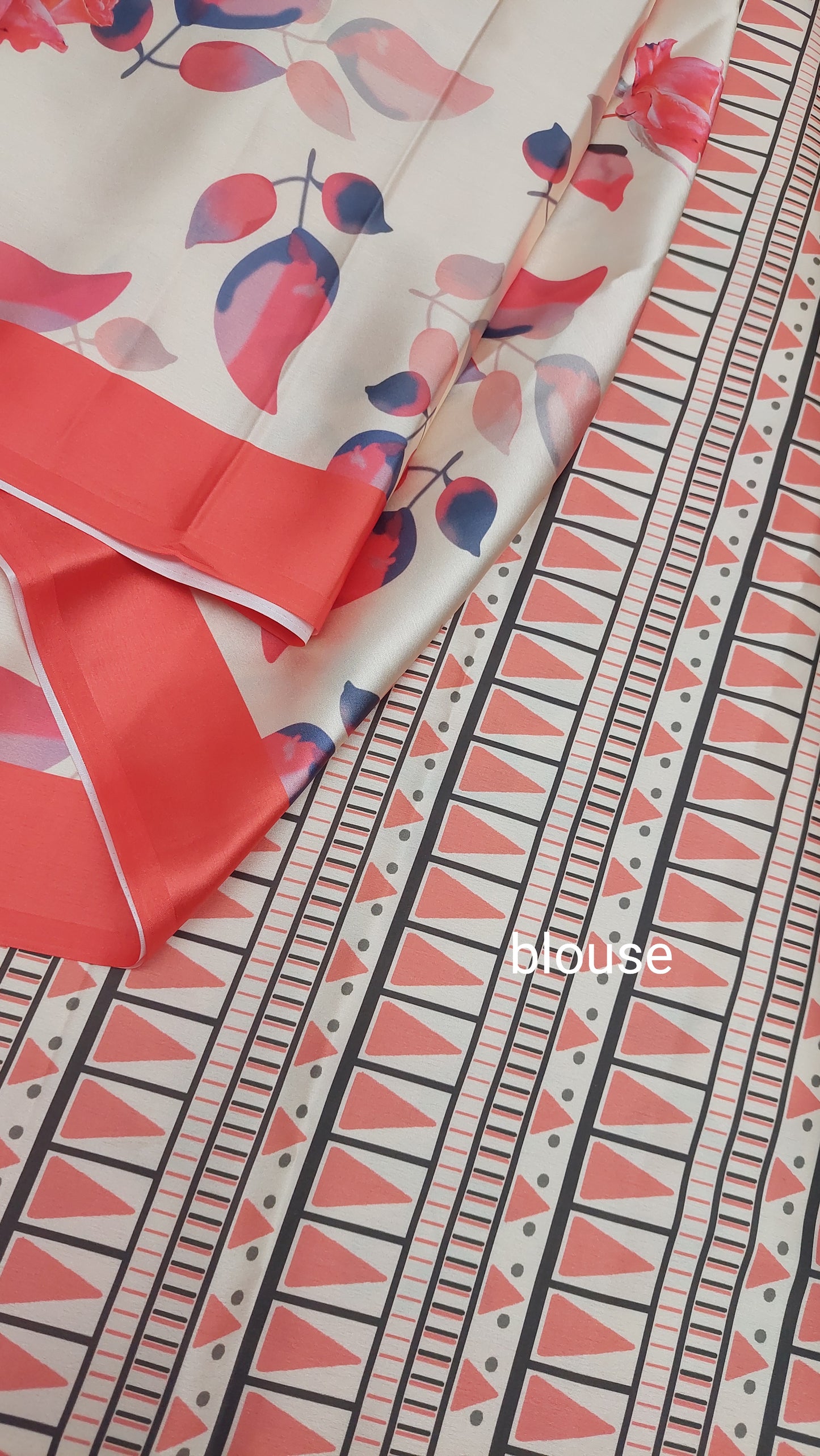 PRINTED SATIN SAREE 002