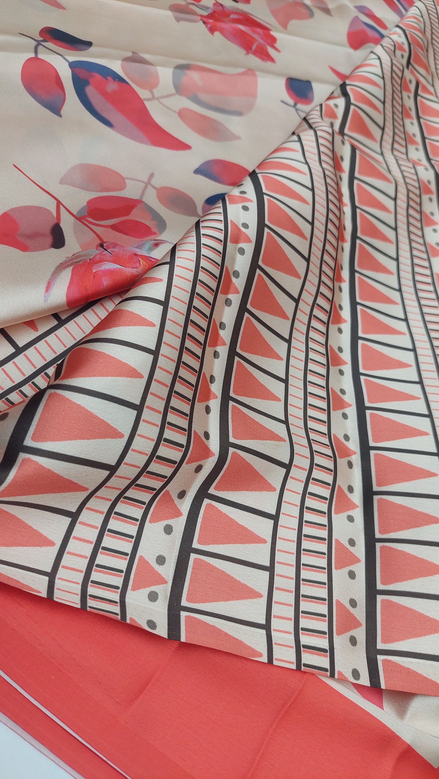 PRINTED SATIN SAREE 002