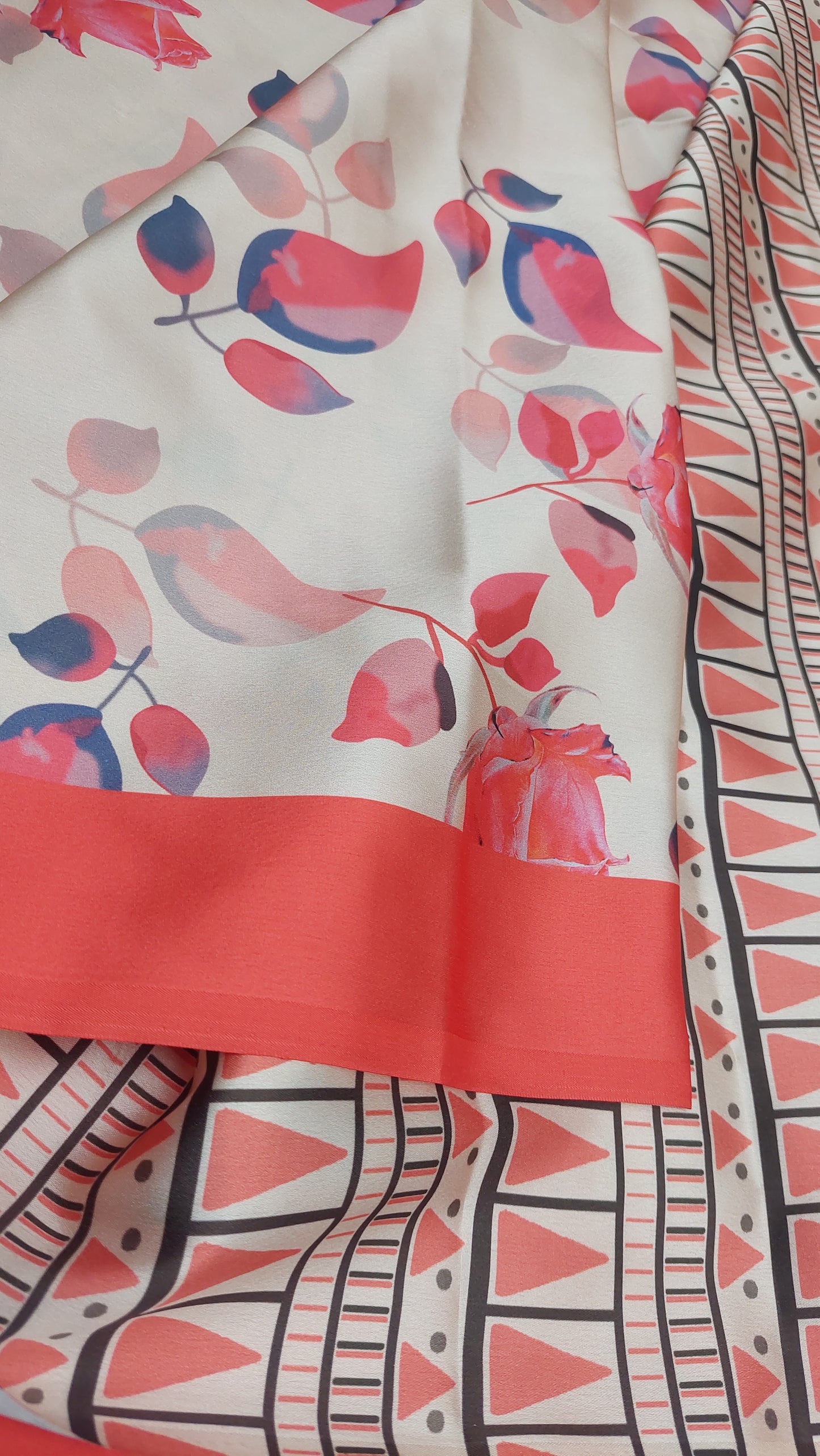 PRINTED SATIN SAREE 002