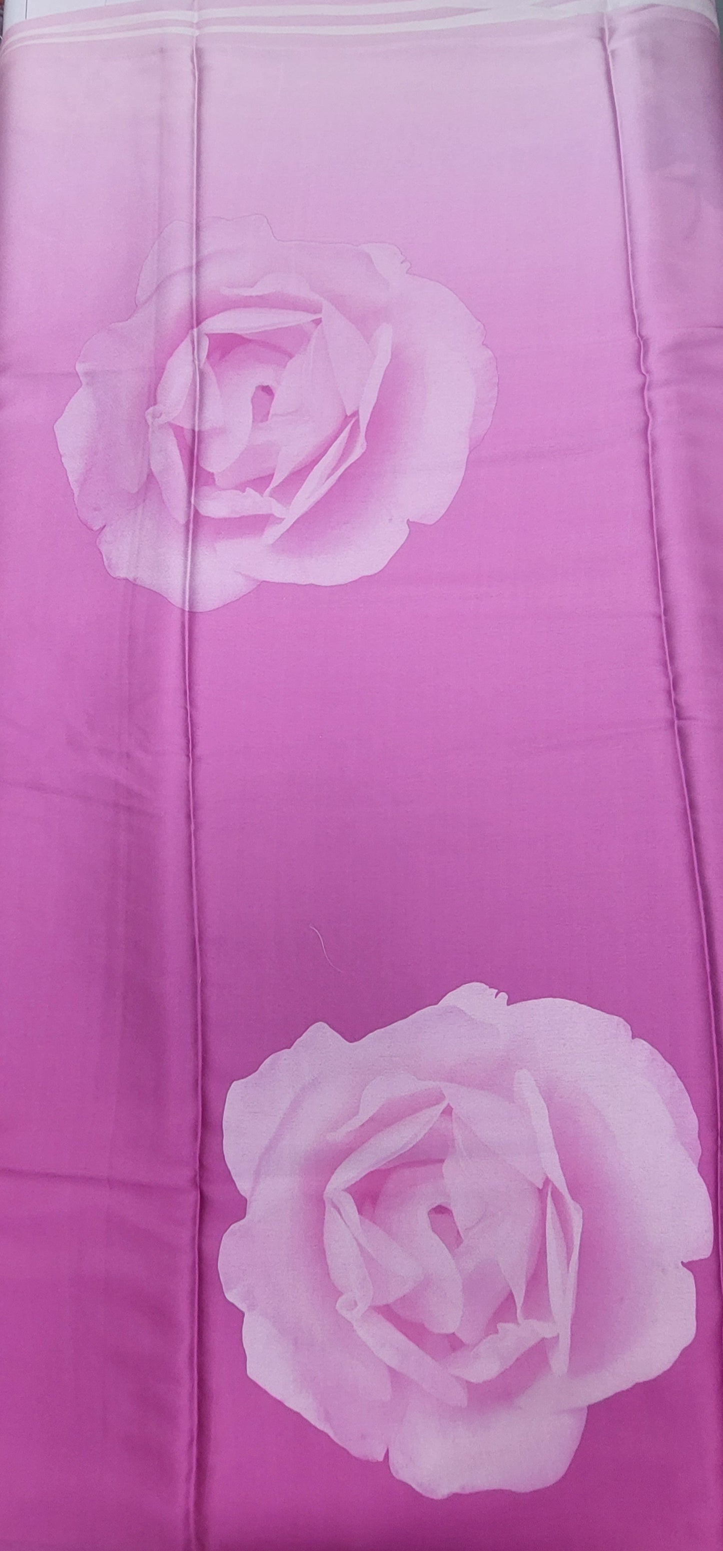 ROSE PRINT SATIN SAREE