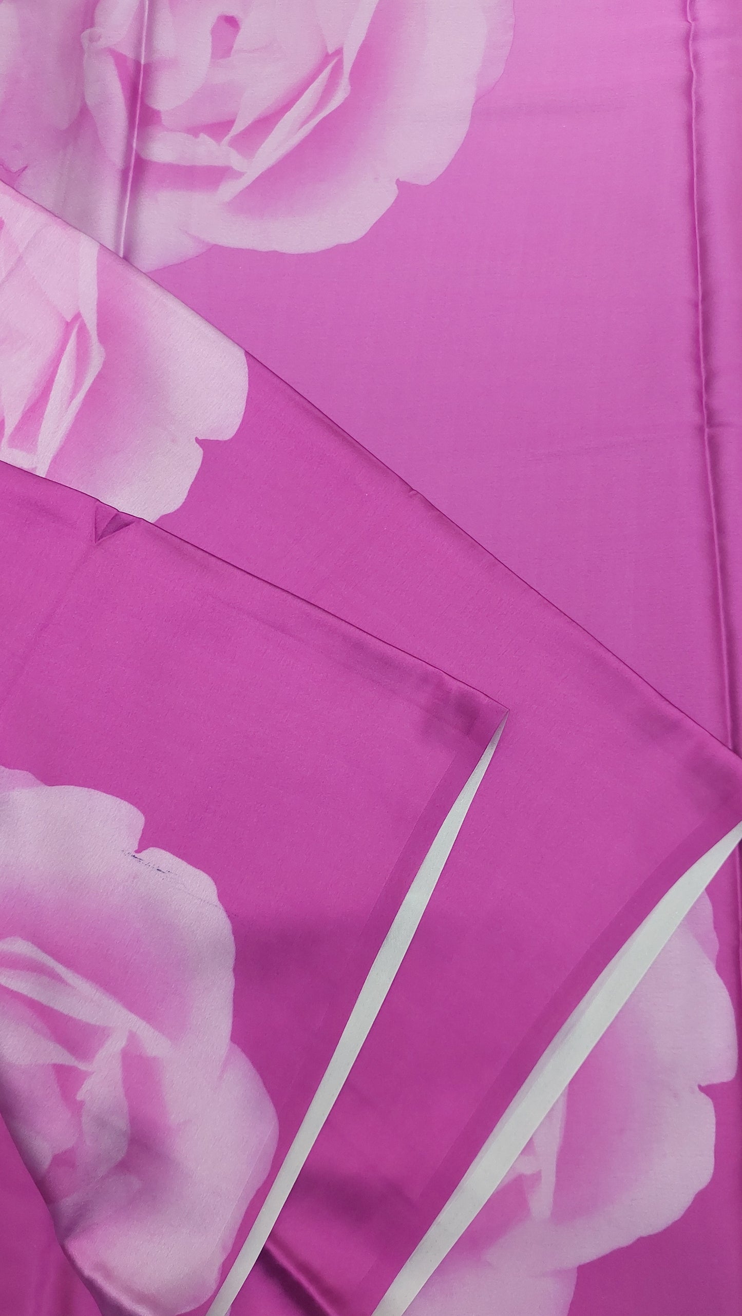 ROSE PRINT SATIN SAREE