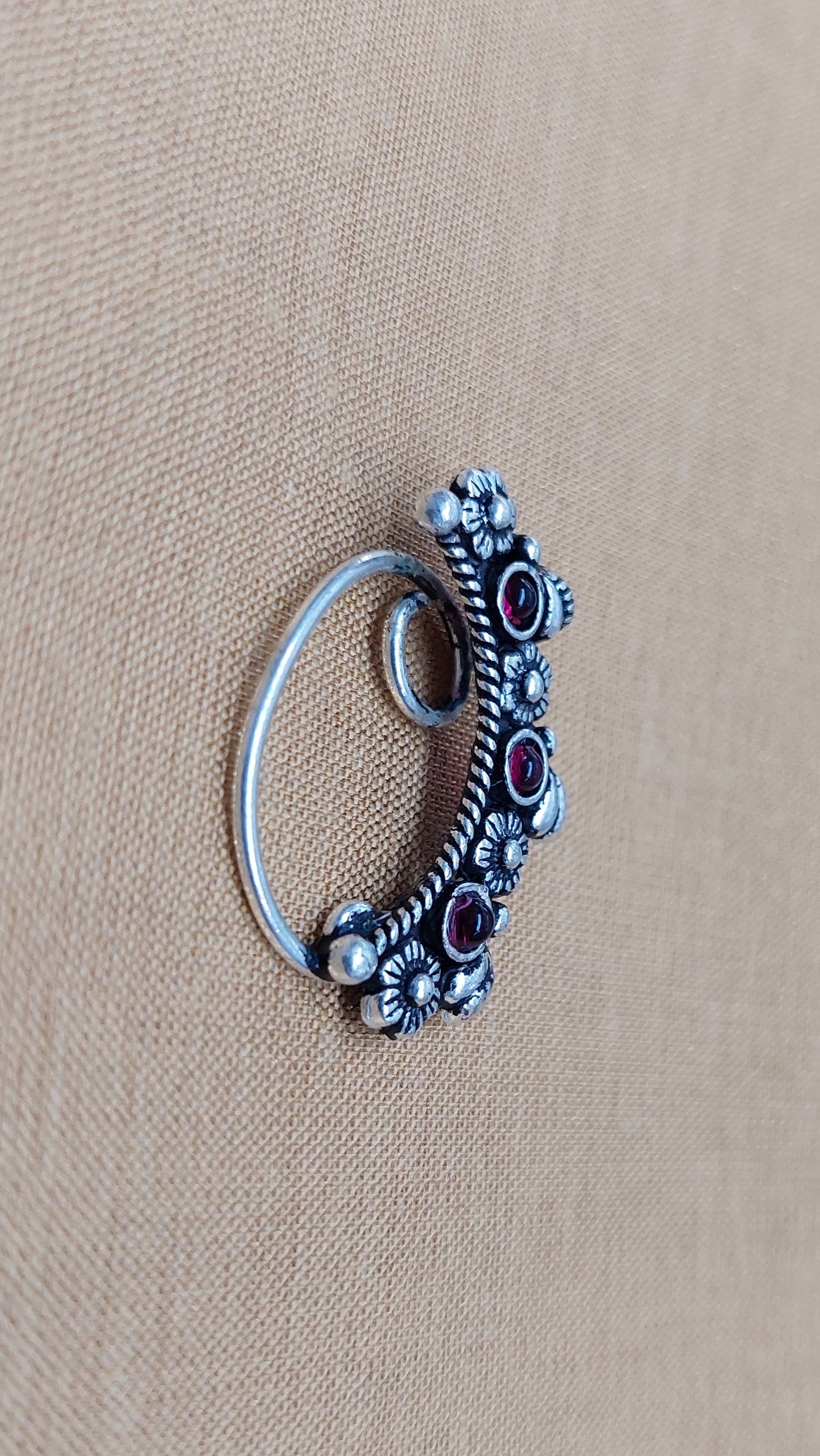 SILVER NOSE NATH (LARGE)