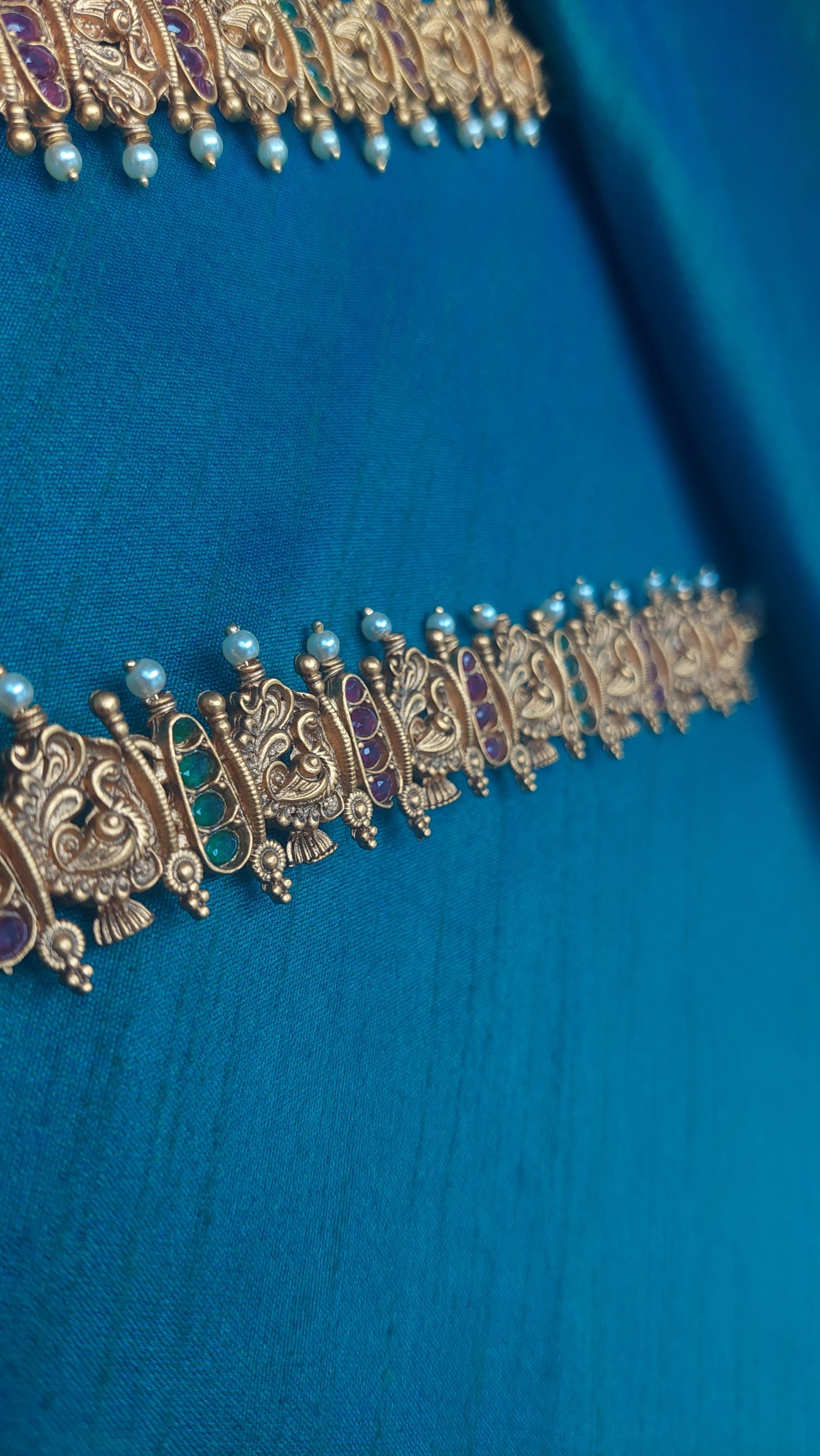 ANTIQUE LONG HARAM WITH GANESH PENDANT