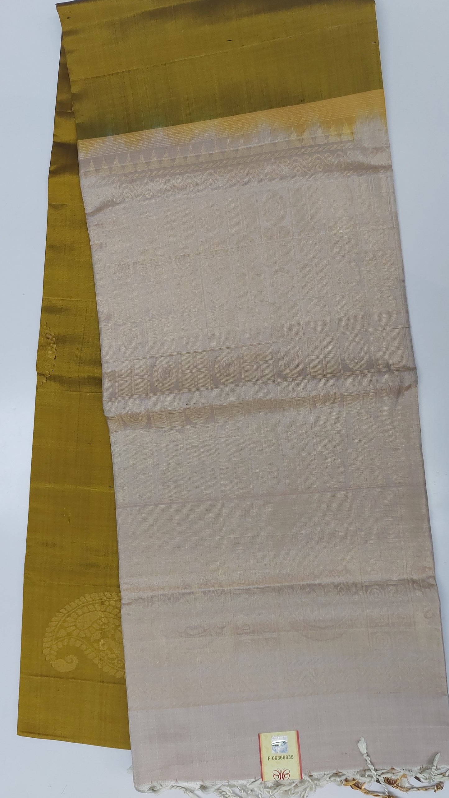 REEF GOLD & GREY KANJIPURAM SOFT SILK