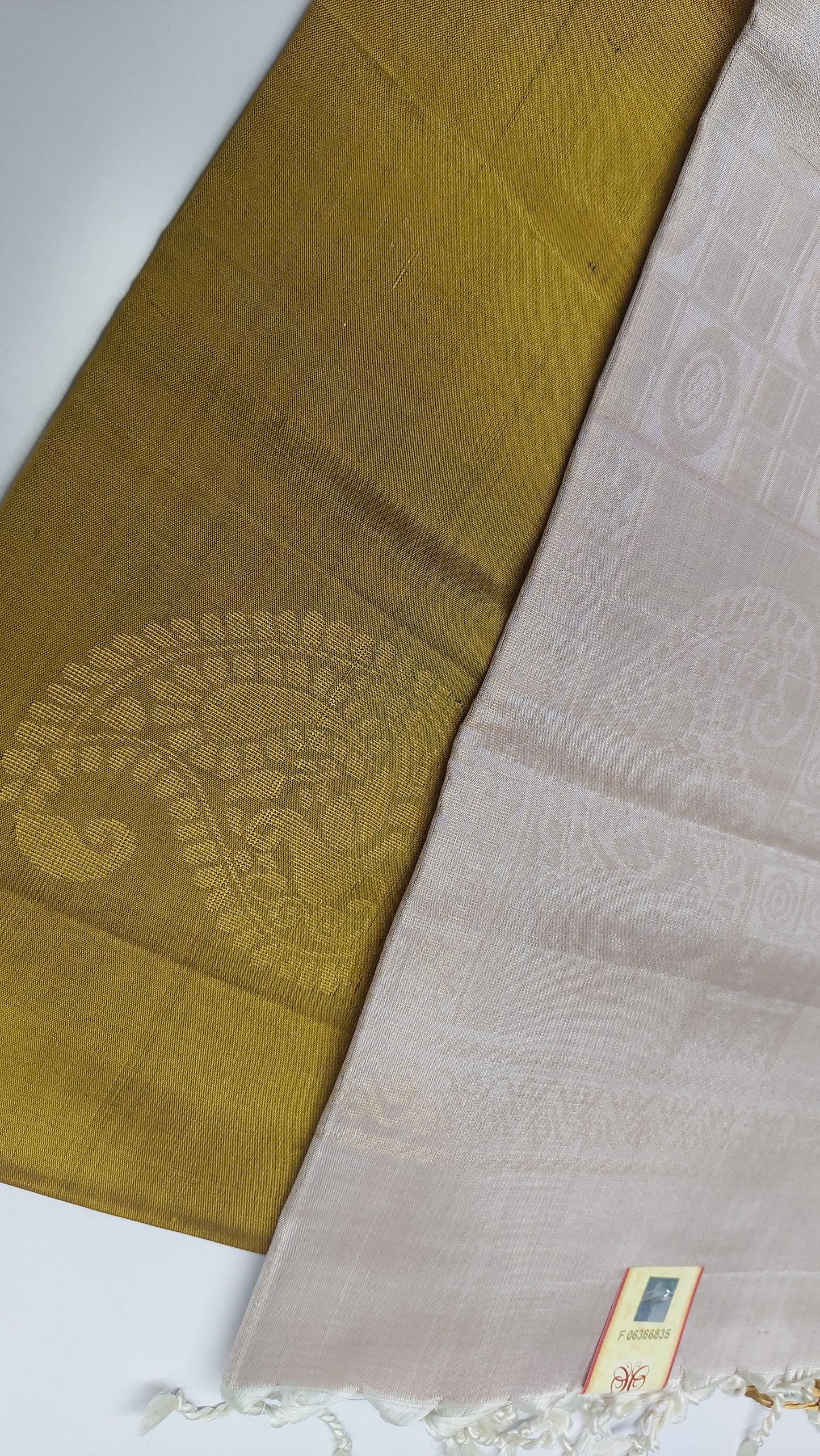 REEF GOLD & GREY KANJIPURAM SOFT SILK