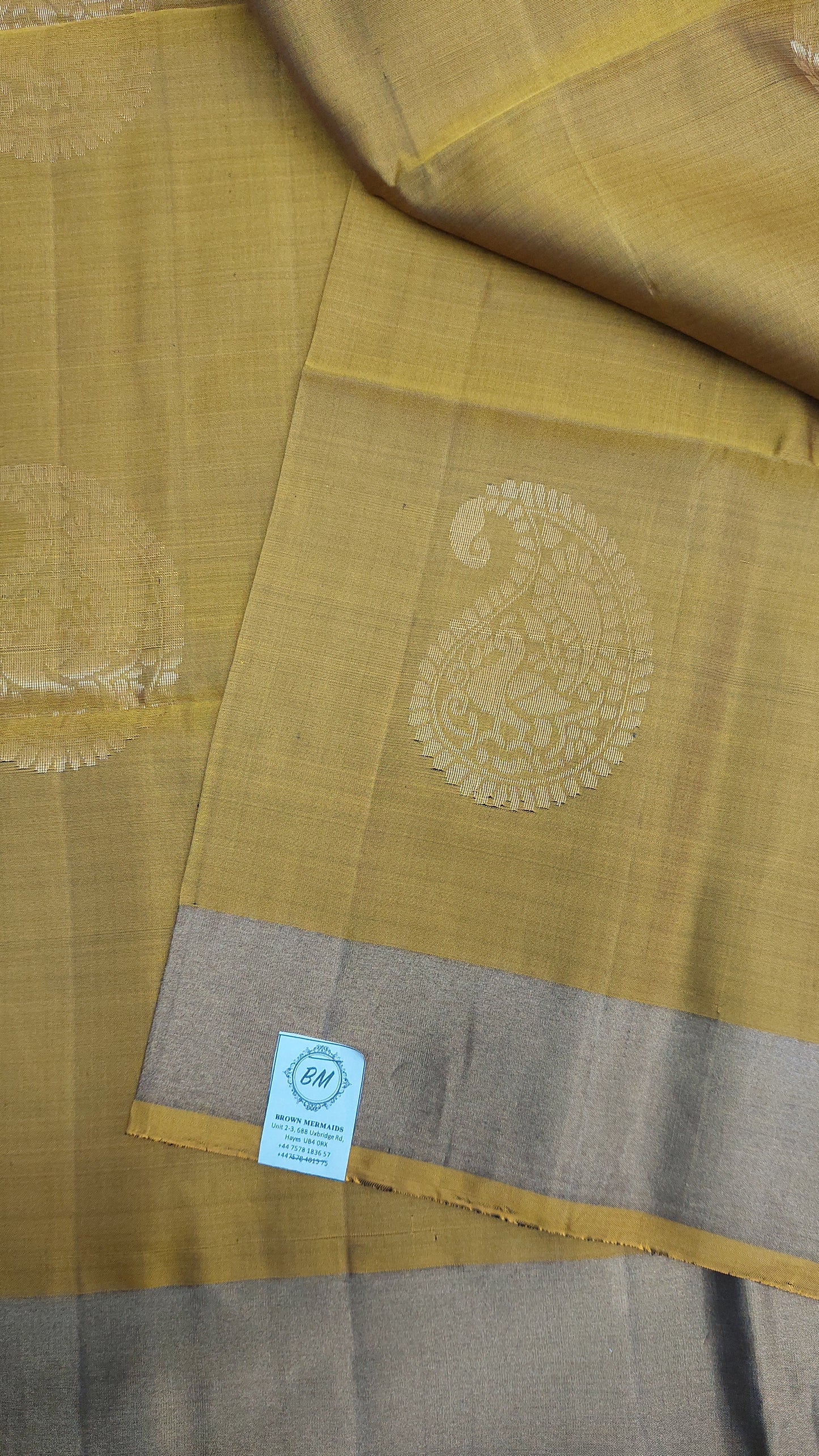 REEF GOLD & GREY KANJIPURAM SOFT SILK