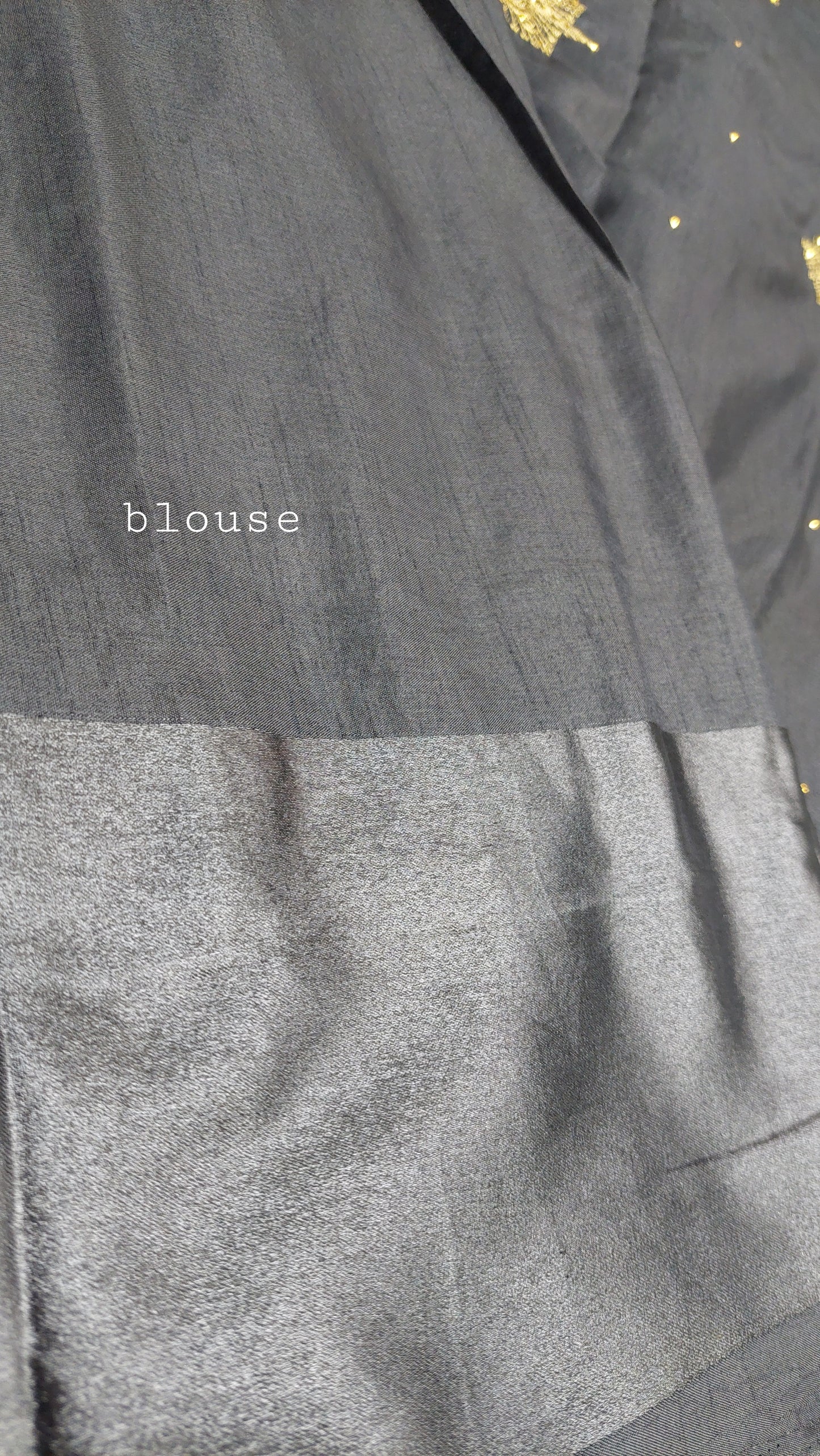 BLACK SATIN BORDER DESIGNER SAREE