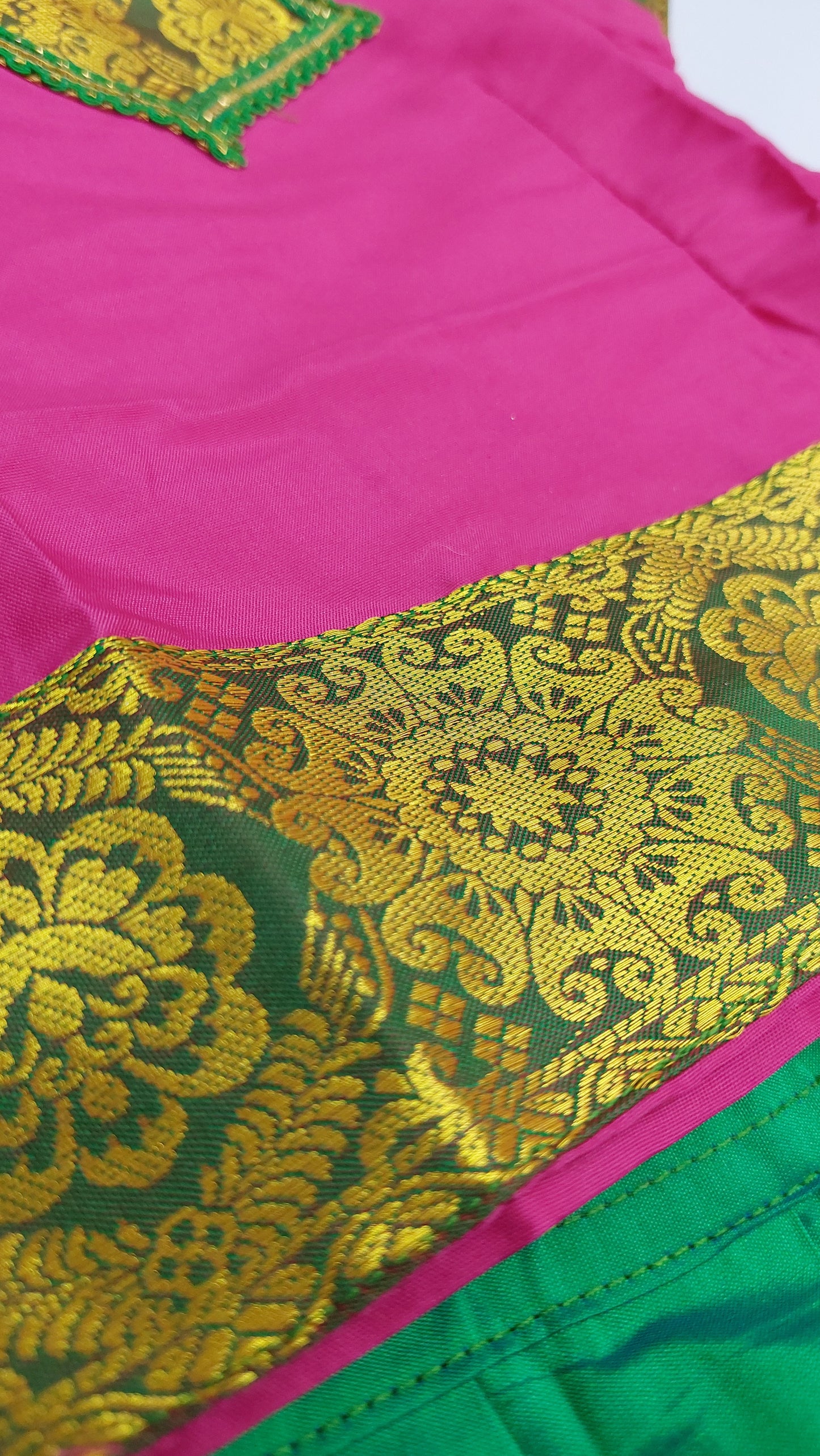 PINK & GREEN BLOUSE AND SKIRT