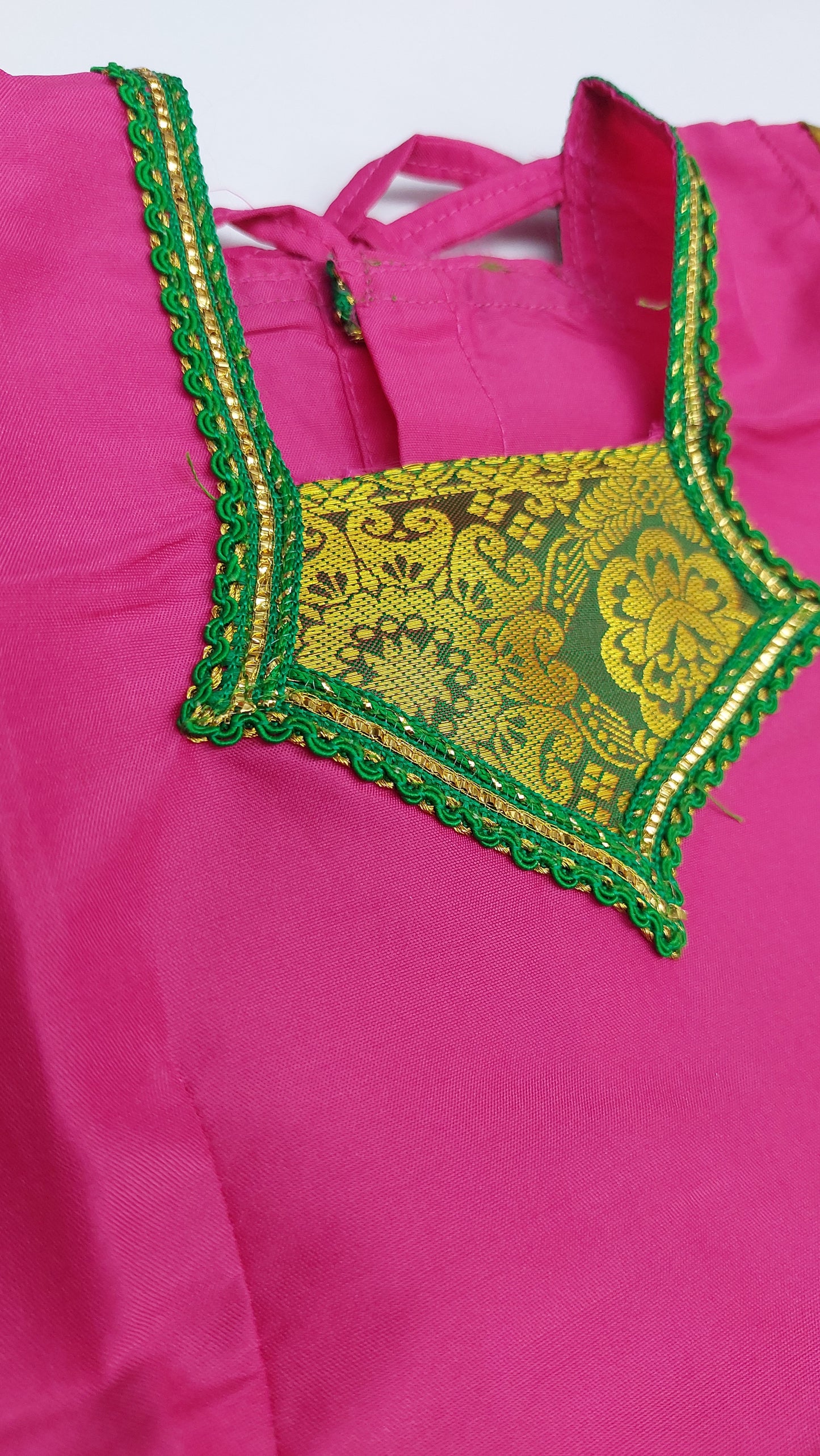 PINK & GREEN BLOUSE AND SKIRT