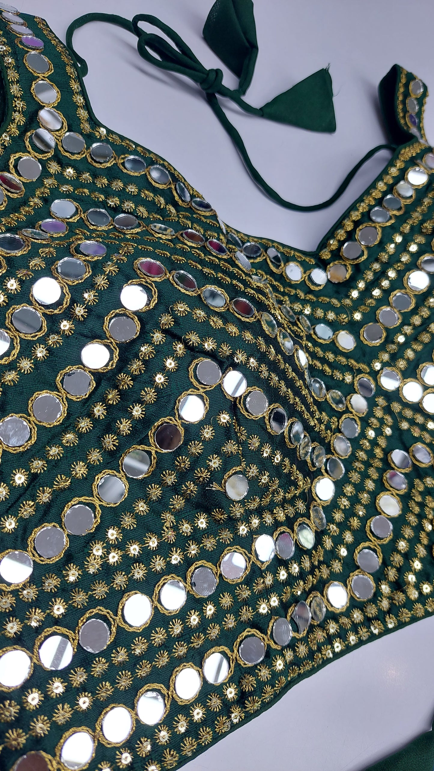 GREEN DESIGNER BLOUSE