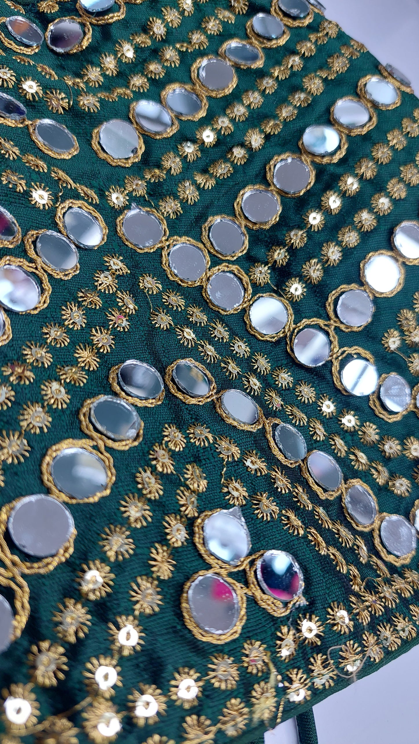GREEN DESIGNER BLOUSE