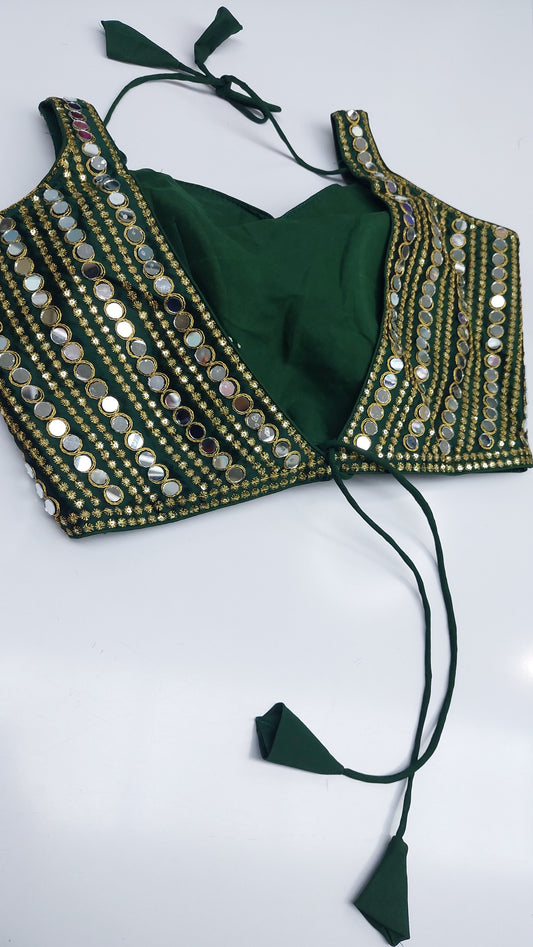 GREEN DESIGNER BLOUSE