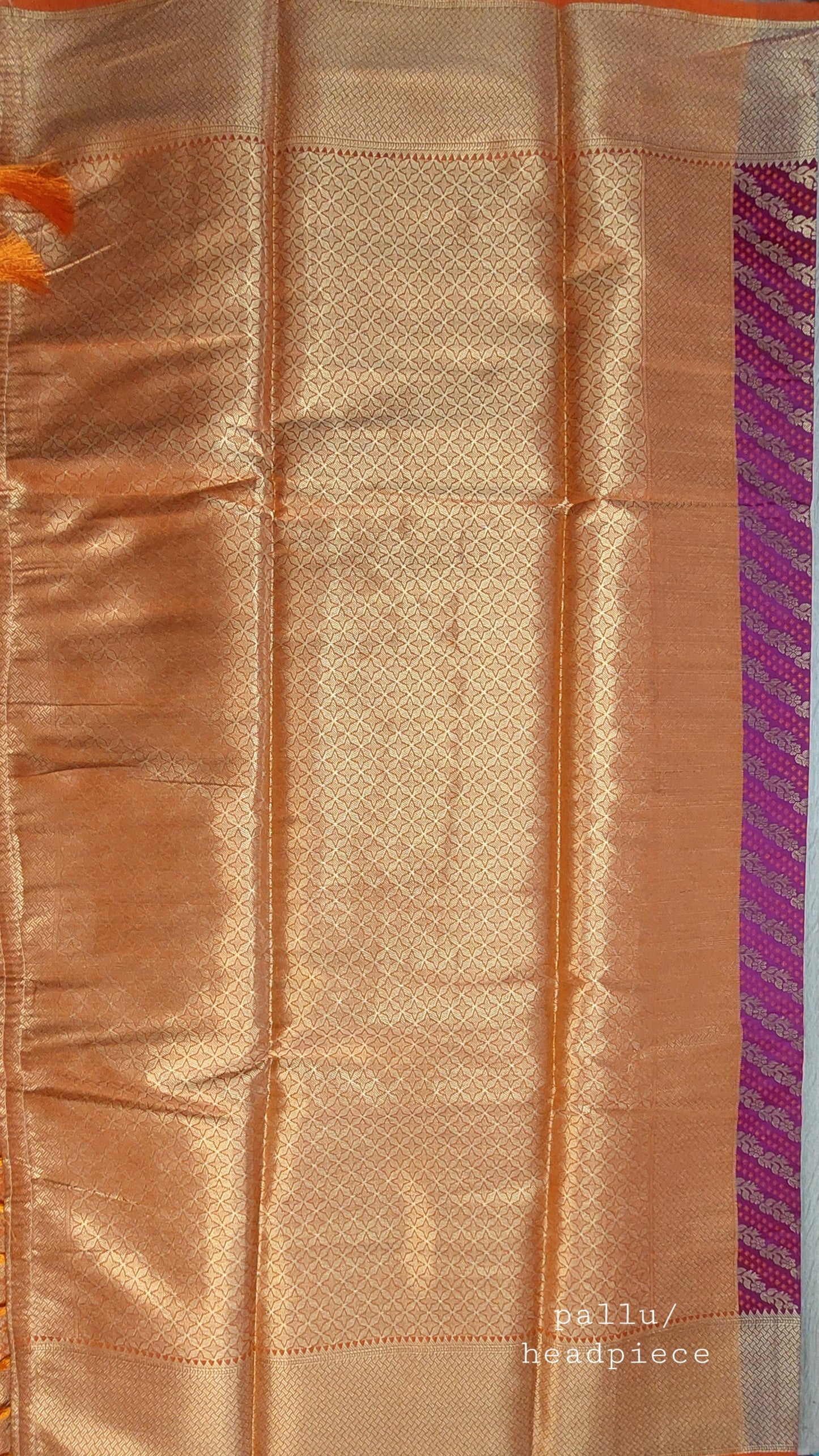 PINK & ORANGE SILK COTTON