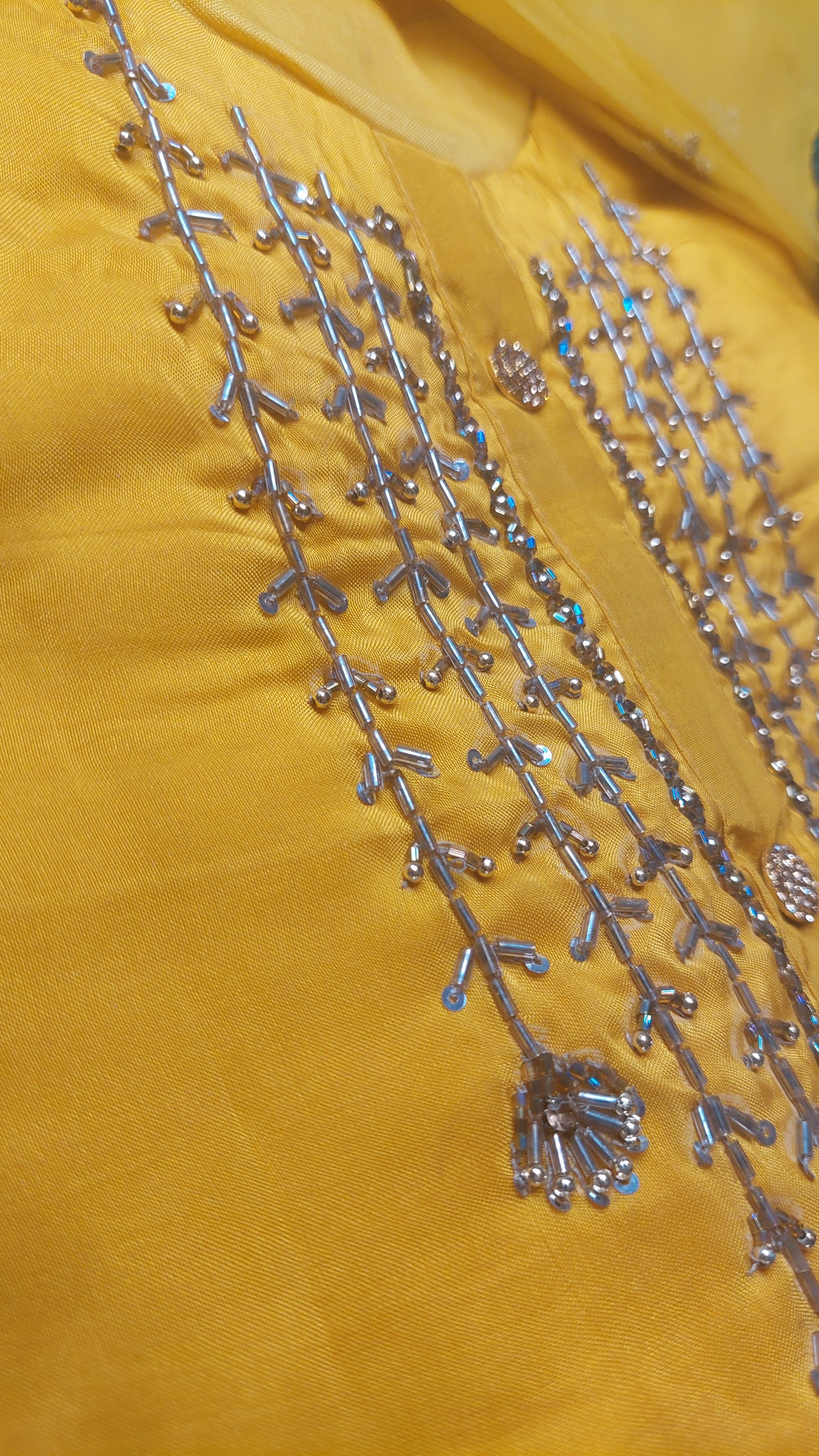 YELOW & GREEN TOP, GHAGHARA & DUPATTA