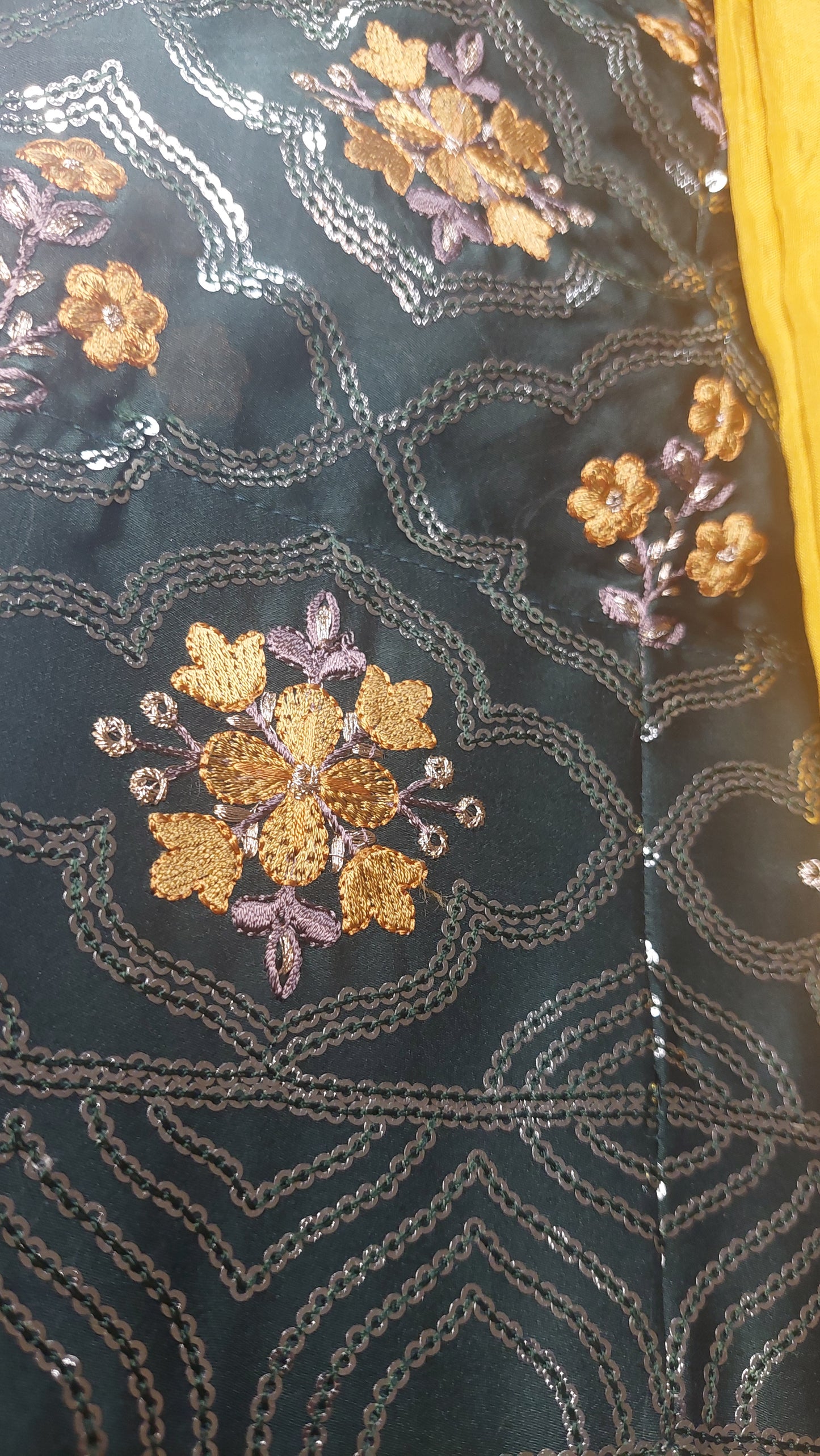 YELOW & GREEN TOP, GHAGHARA & DUPATTA