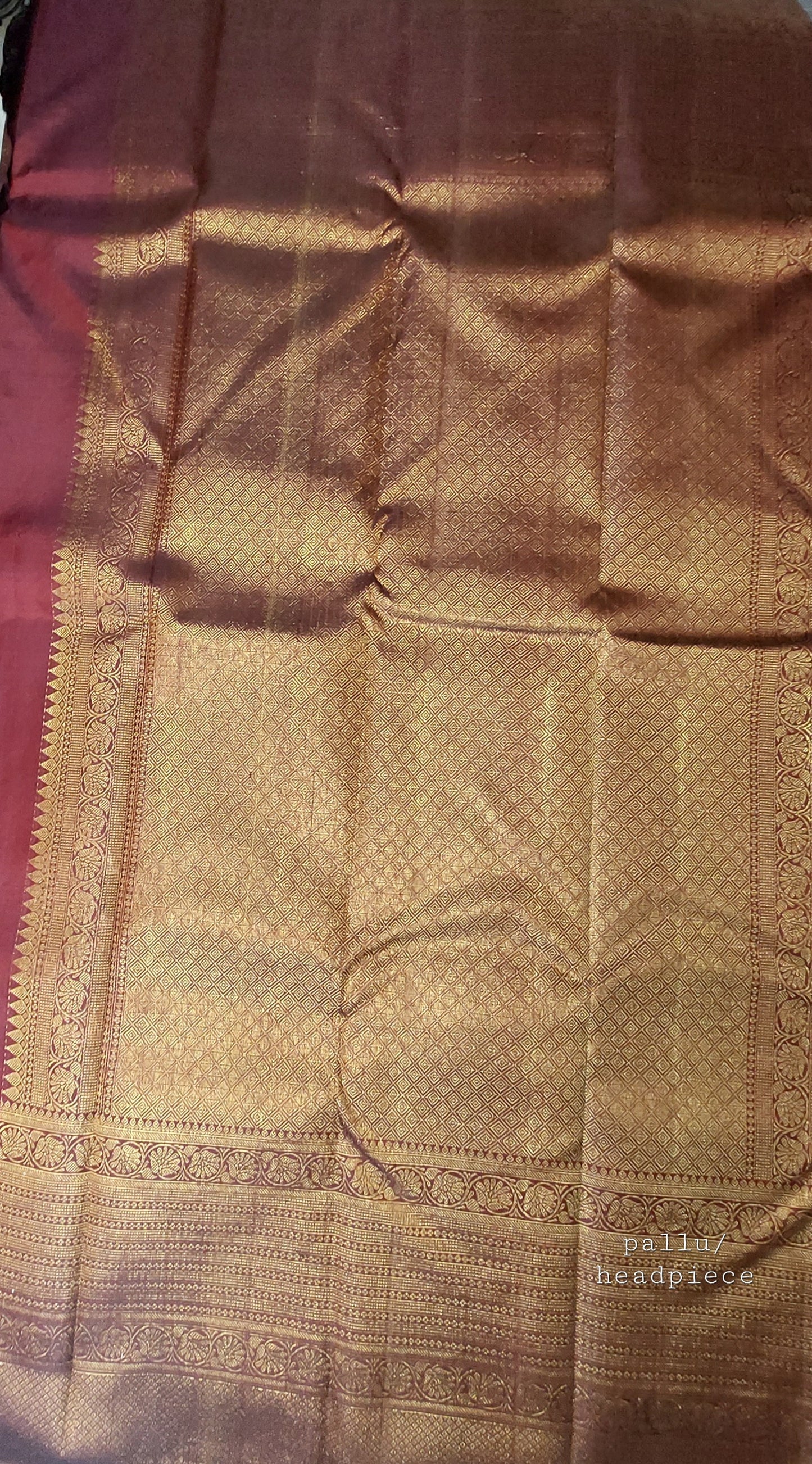 DARK RED KANJIPURAM SILK