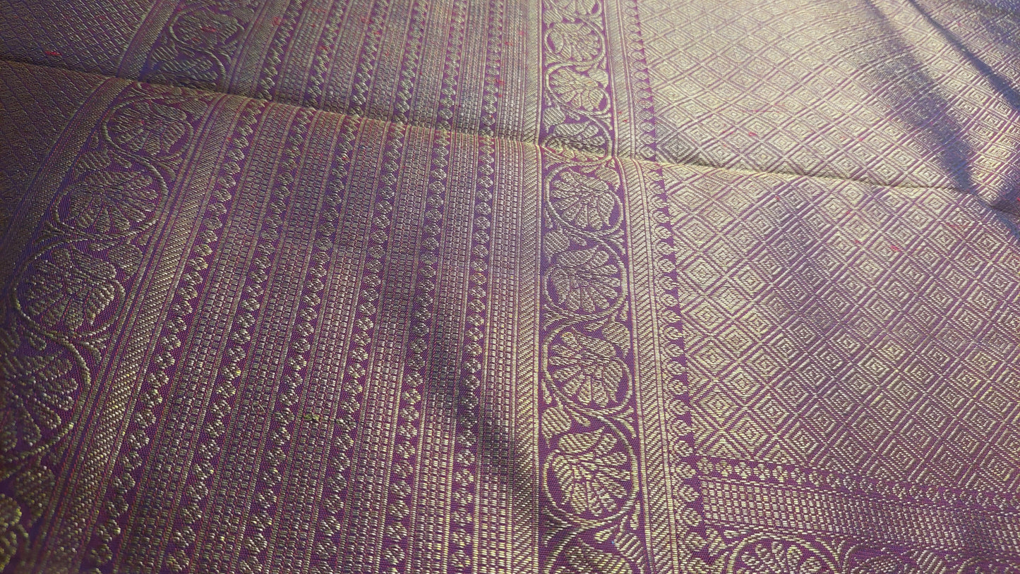 DARK RED KANJIPURAM SILK