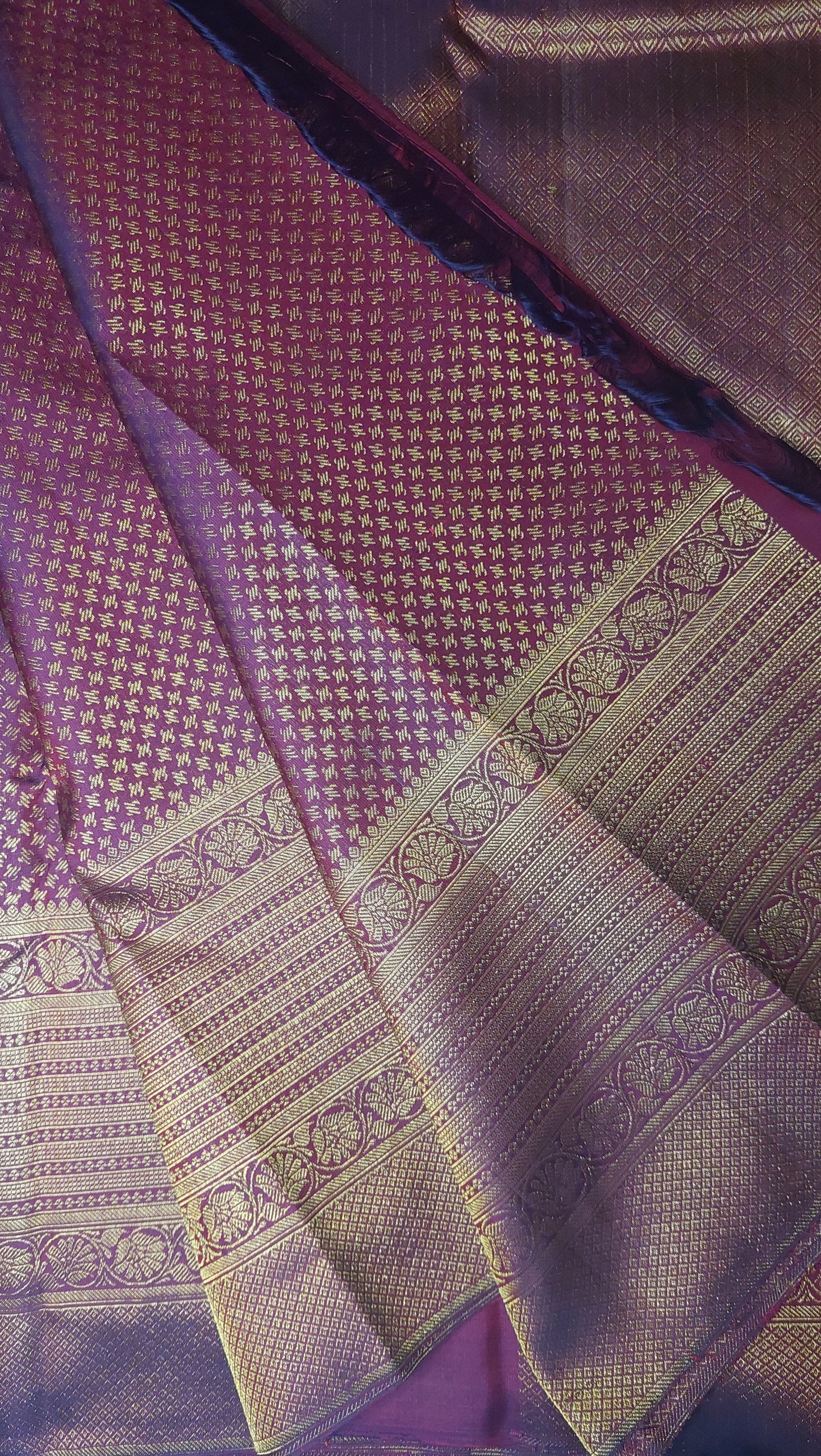 DARK RED KANJIPURAM SILK