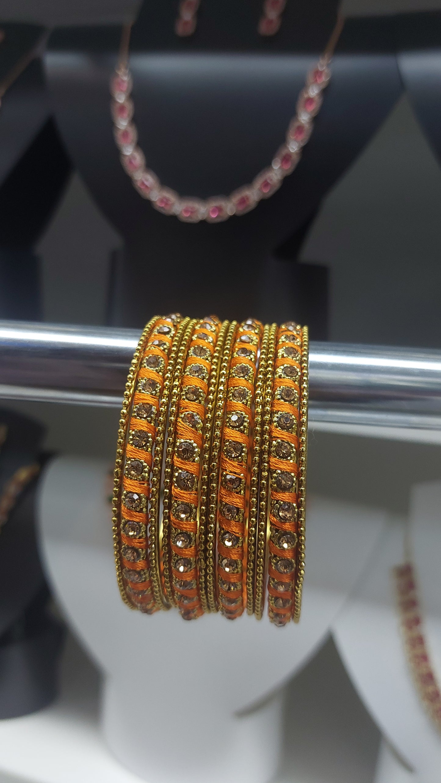 ORANGE & ANTIQUE GOLD SET