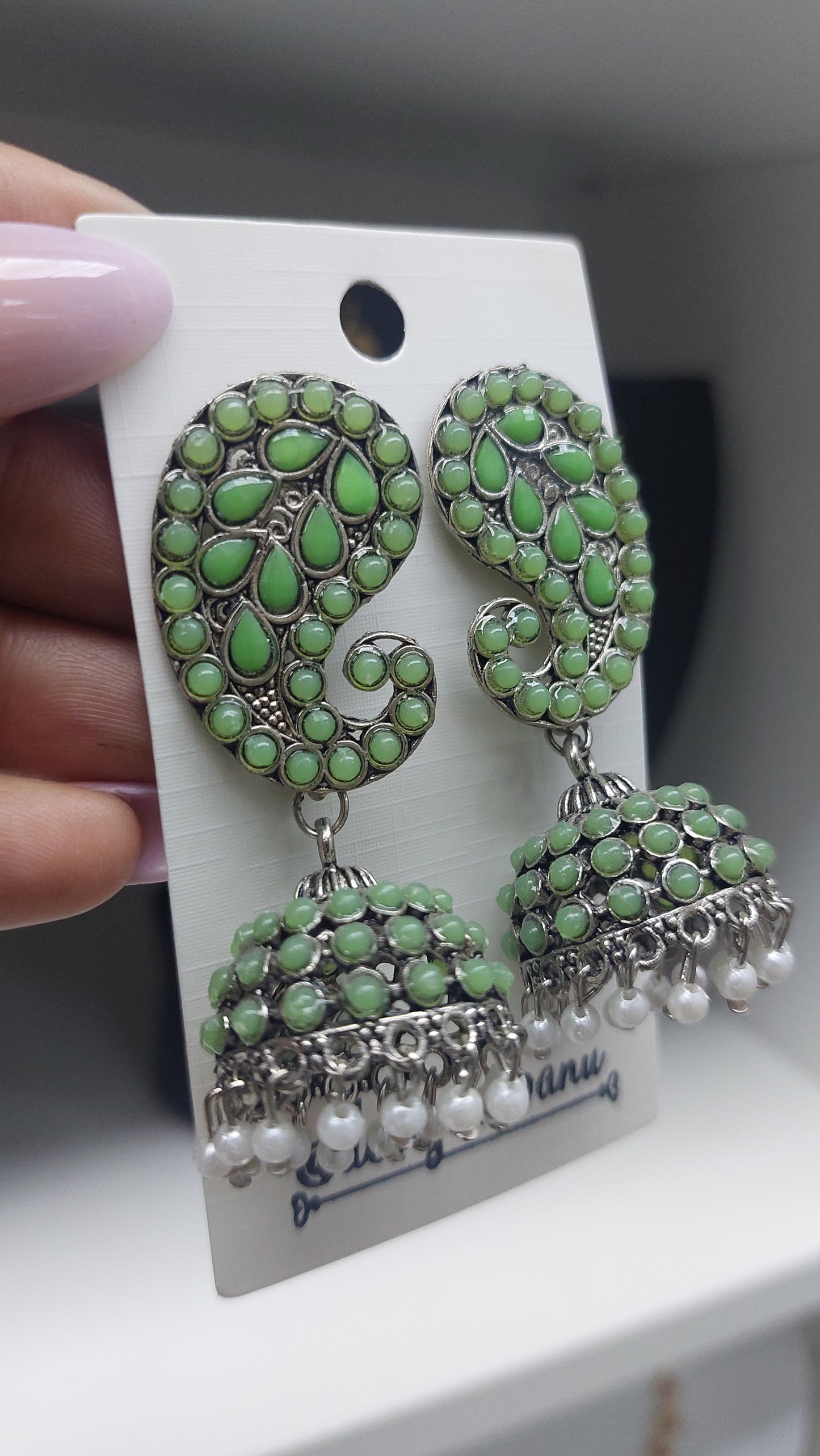 MINT GREEN SILVER JUMKHAS E0088