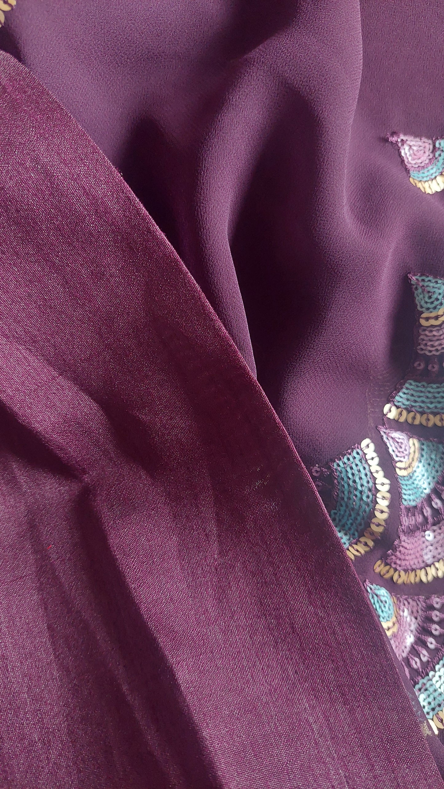 PLUM DESIGNER SAREE