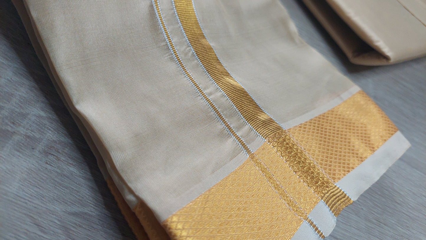 CHAMPAGNE GOLD VESTI & SHIRT