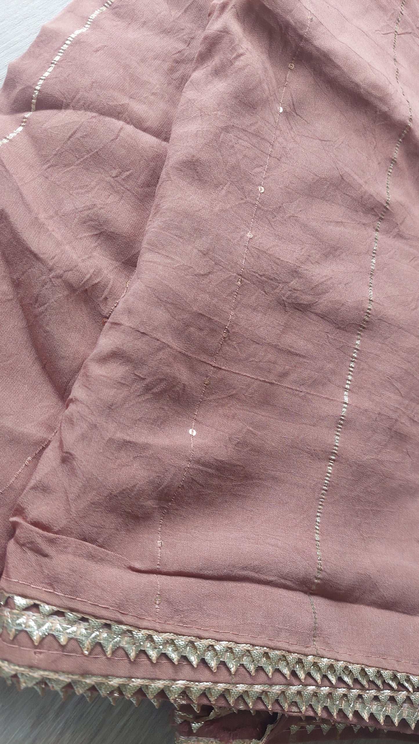 VISCOSE CHANDERI SAREE (MAUVE PINK)