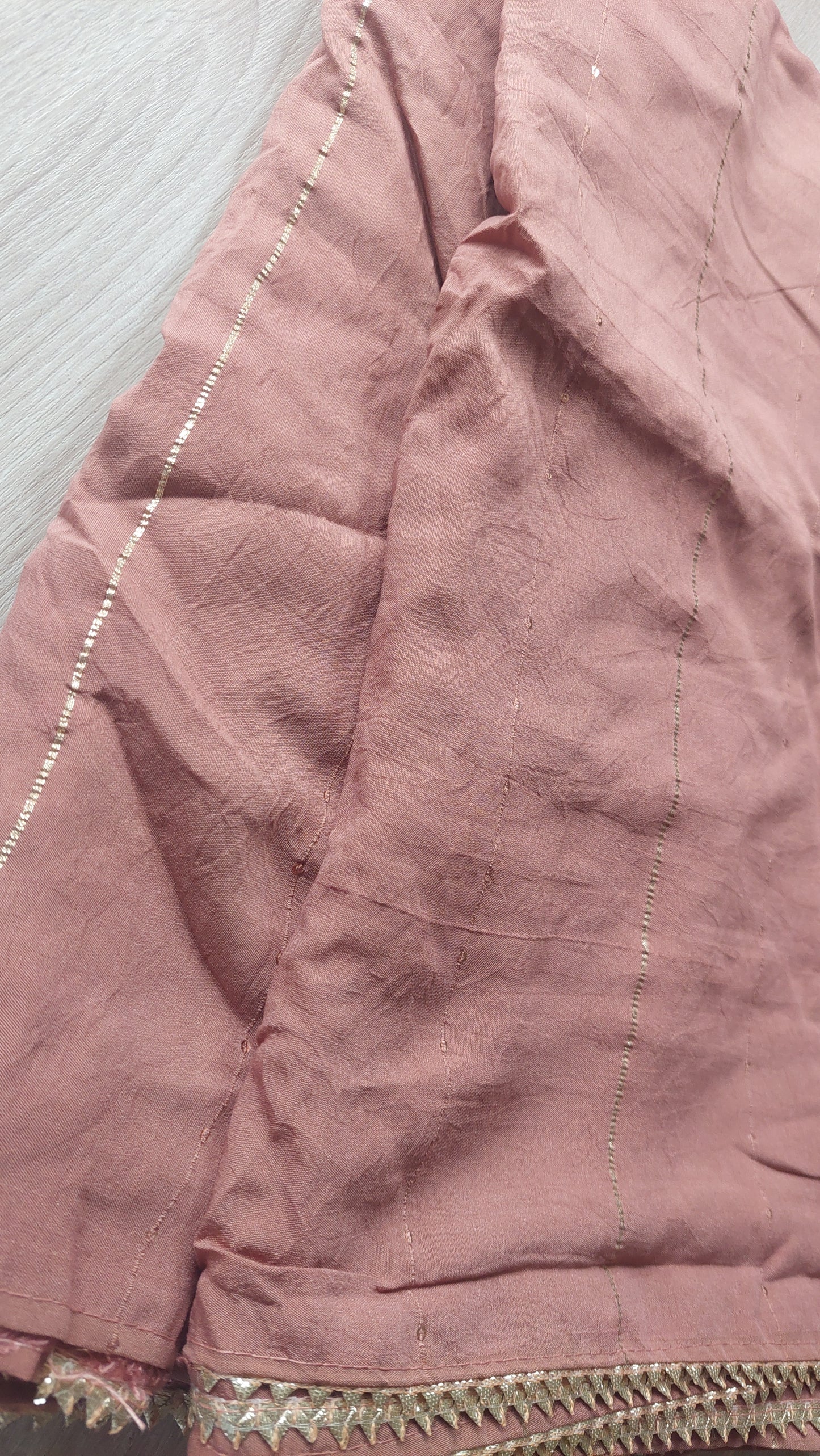 VISCOSE CHANDERI SAREE (MAUVE PINK)