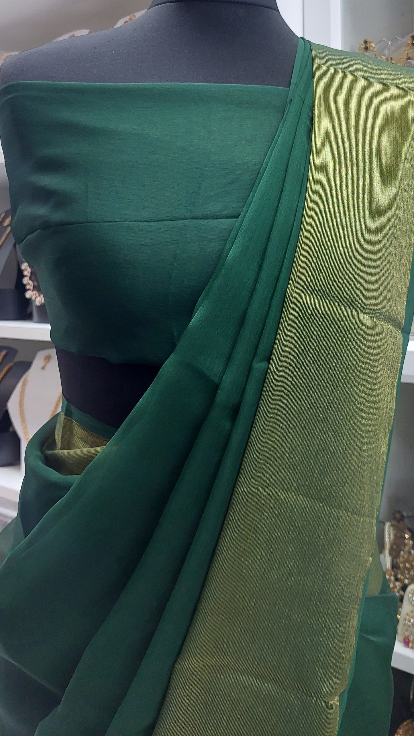 GREEN SOFT CHIFFON SAREE