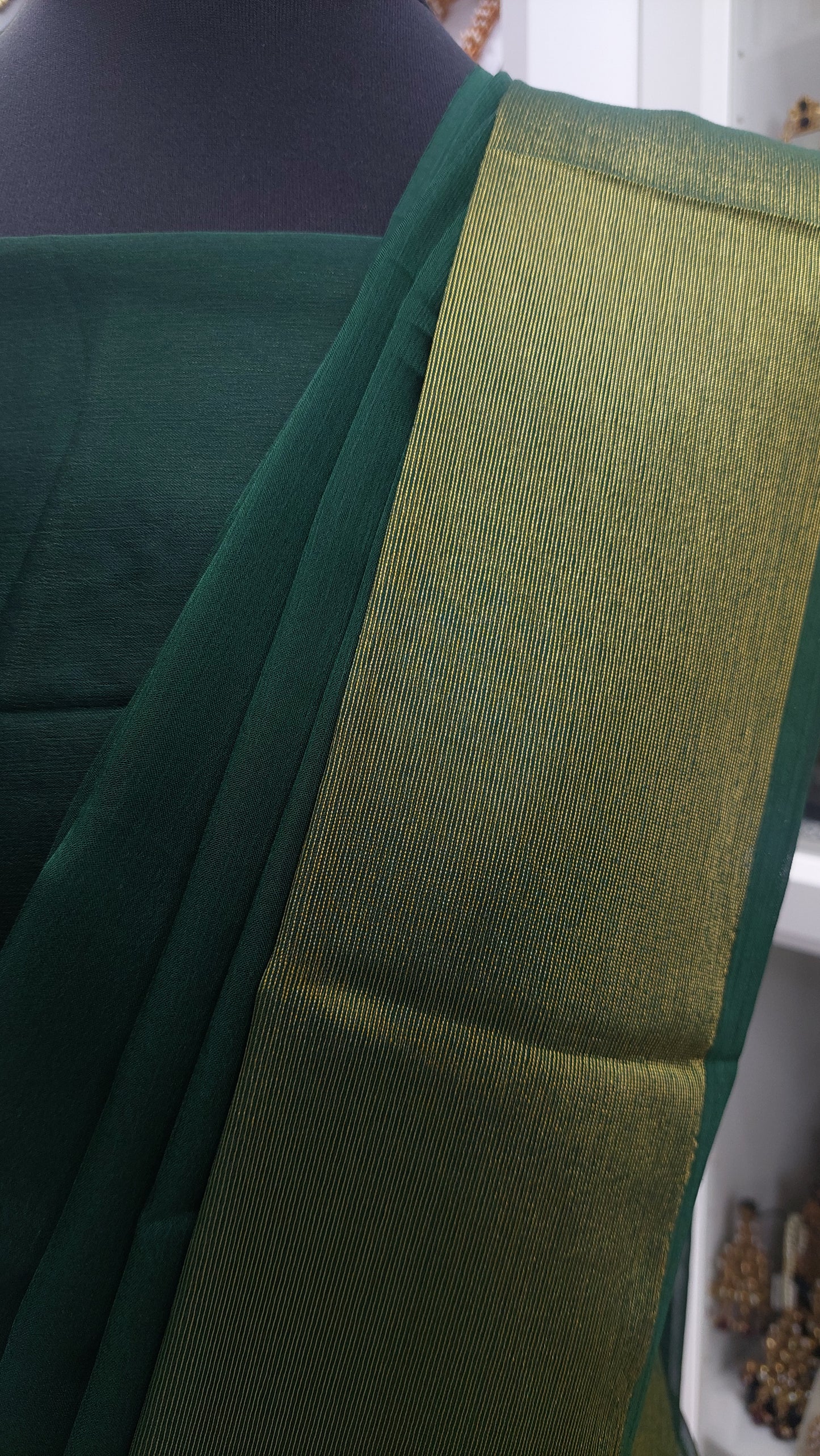 GREEN SOFT CHIFFON SAREE