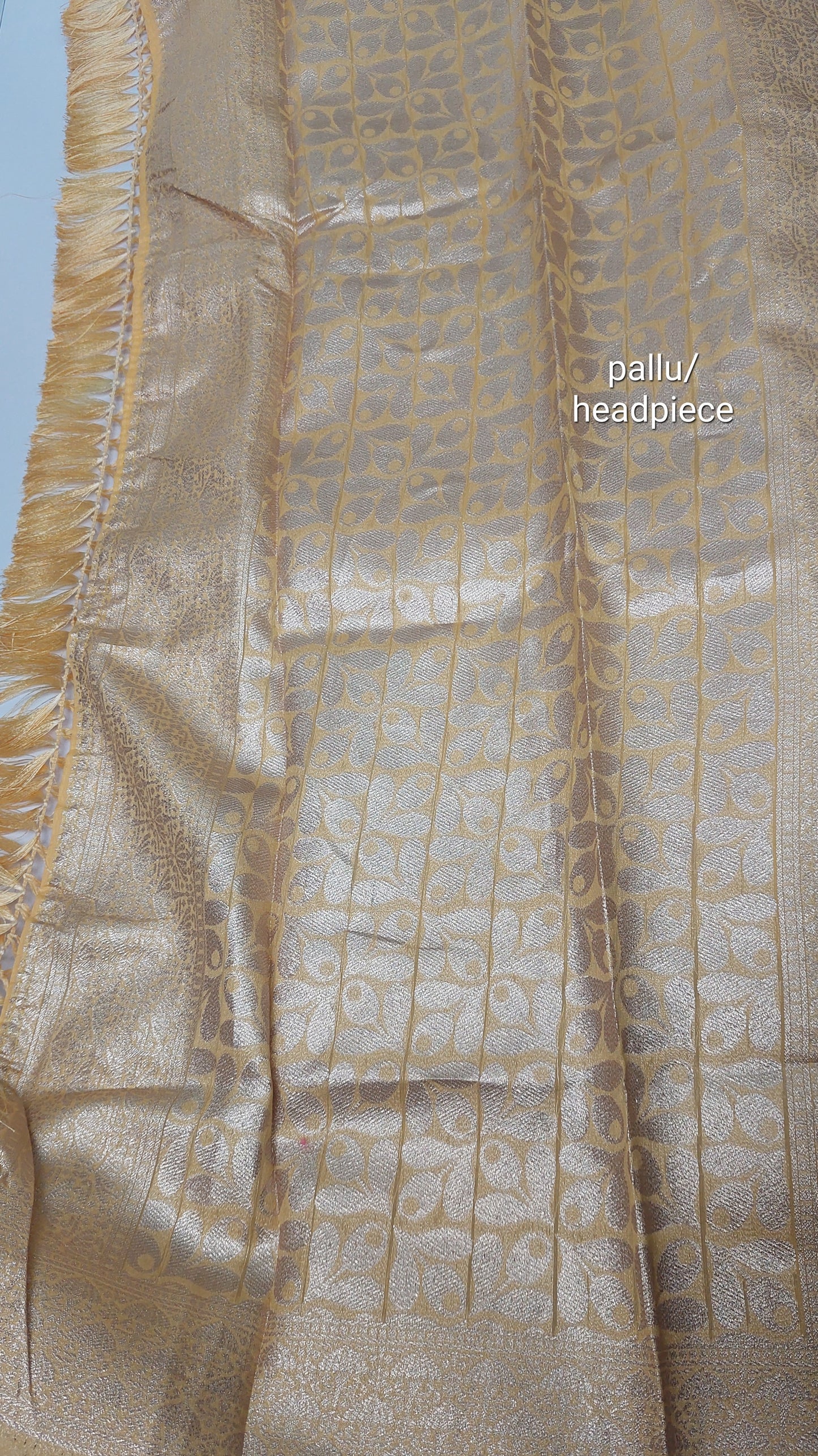YELLOW & SILVER ZARI SAREE