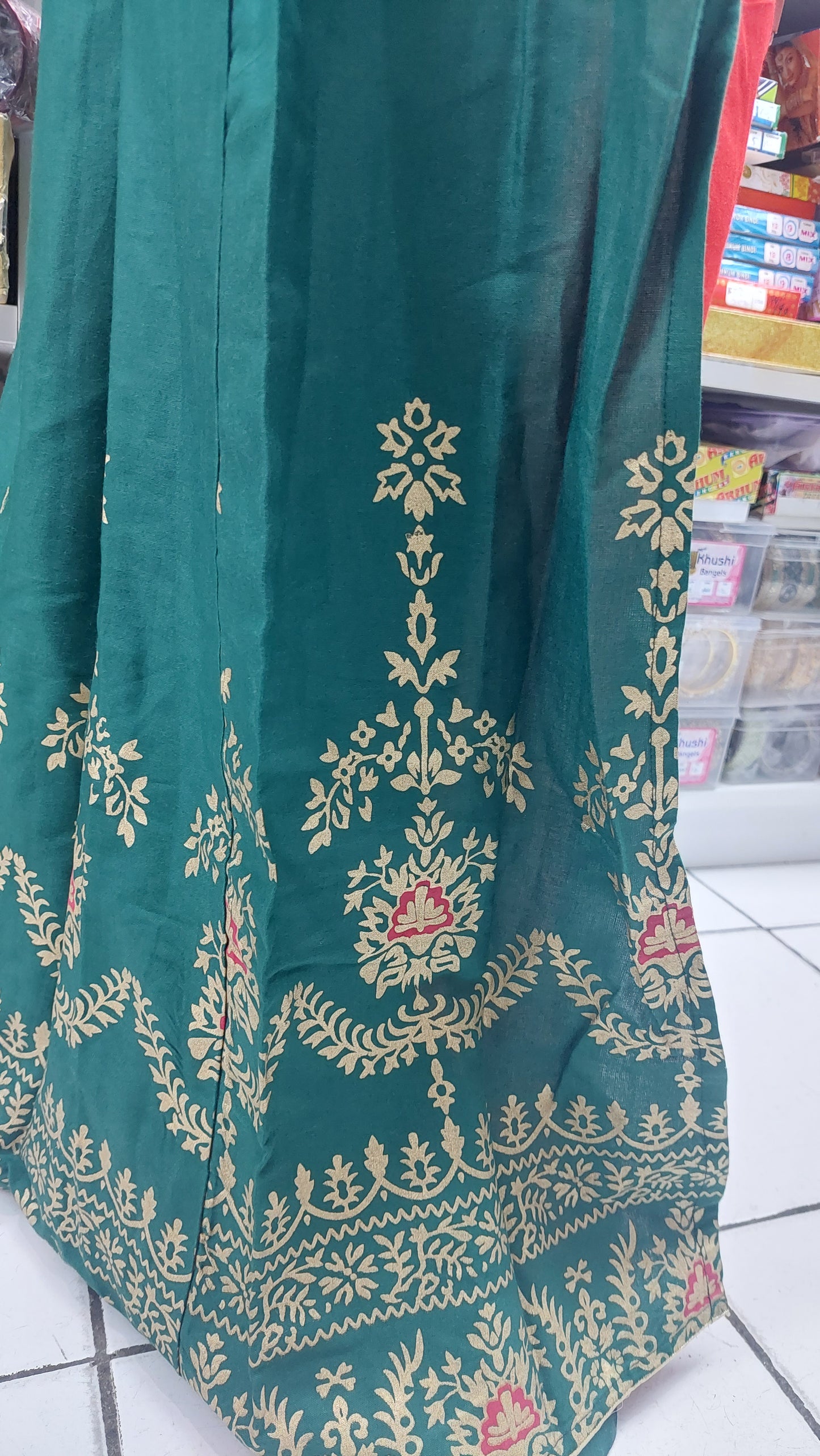 GREEN & RED GOWN