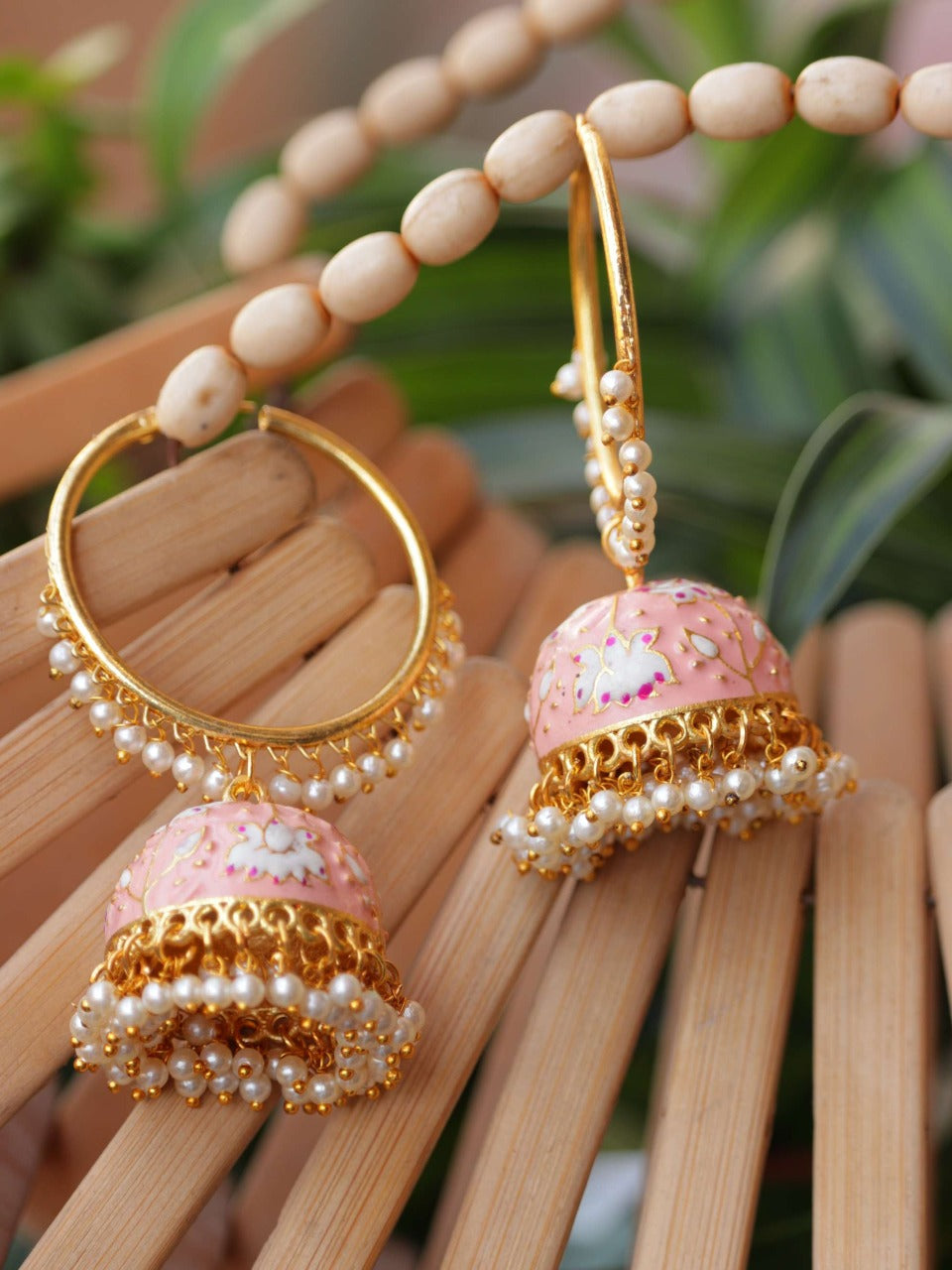 Designer Meenakari Jumkhas