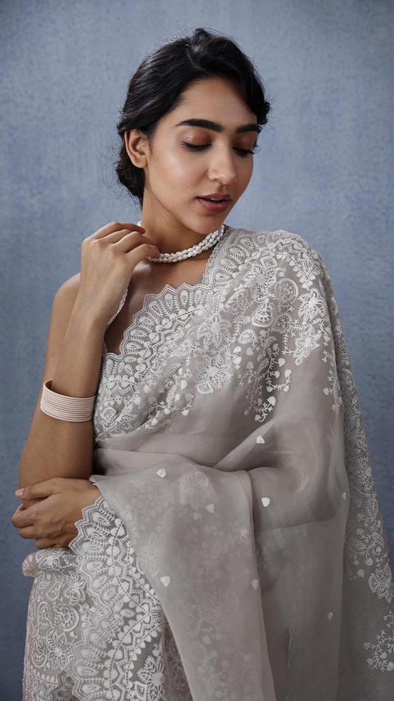 GREY CLOUD ORGANZA