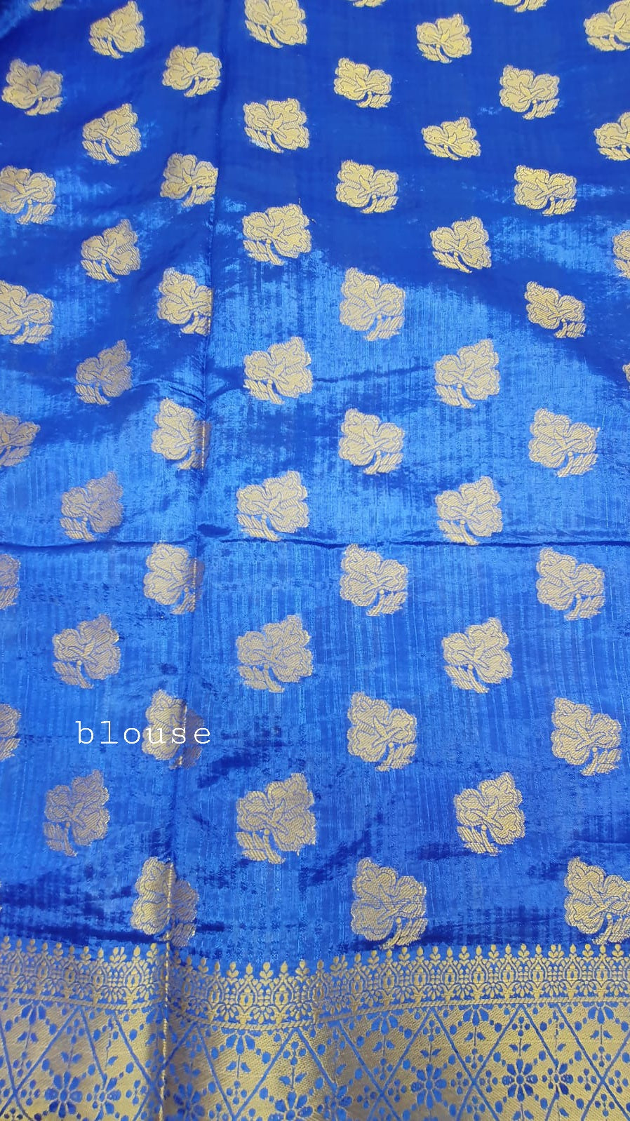 BLUE ON BLUE SEMI SILK