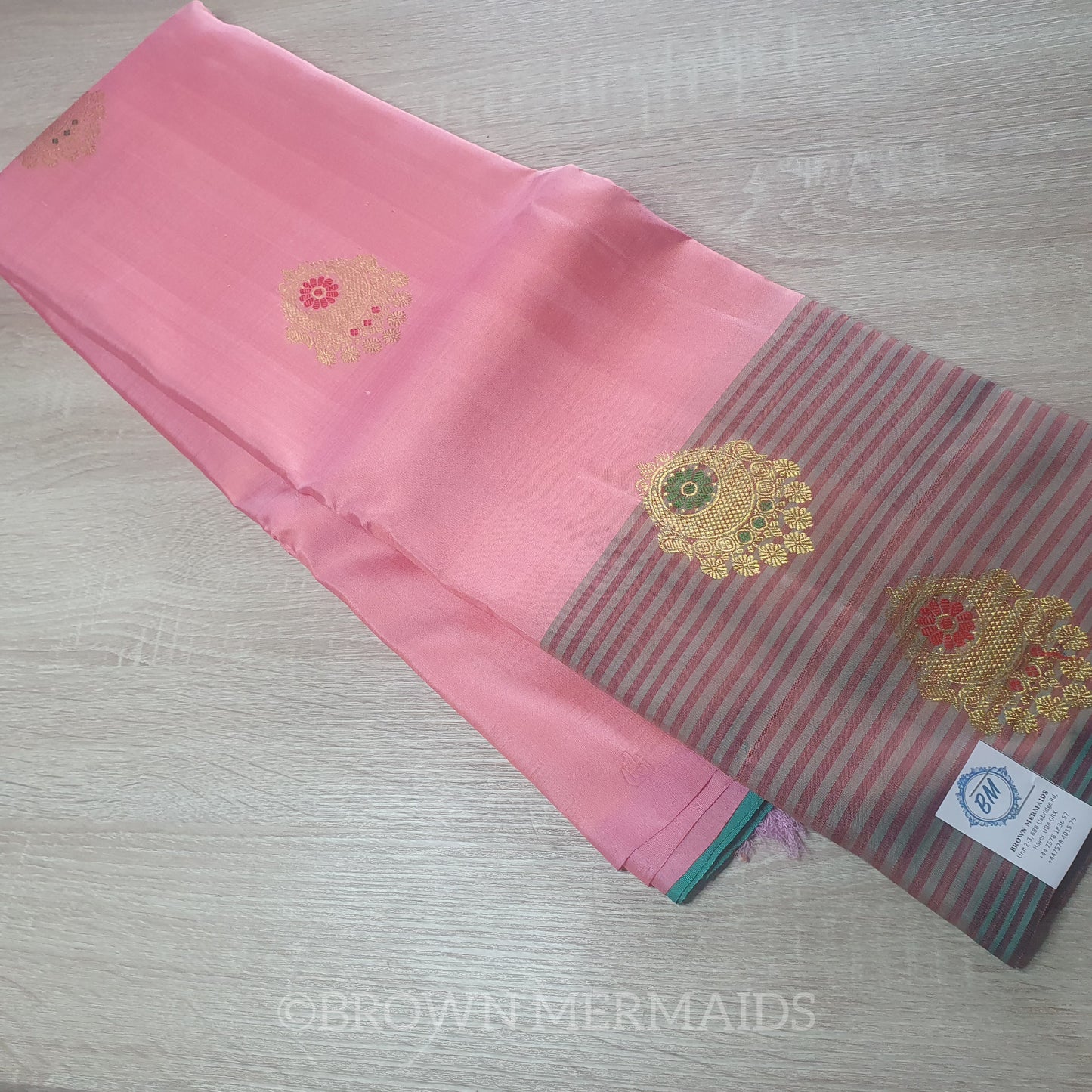 PINK PURE KANJIPURAM DESIGNER SILK SAREE