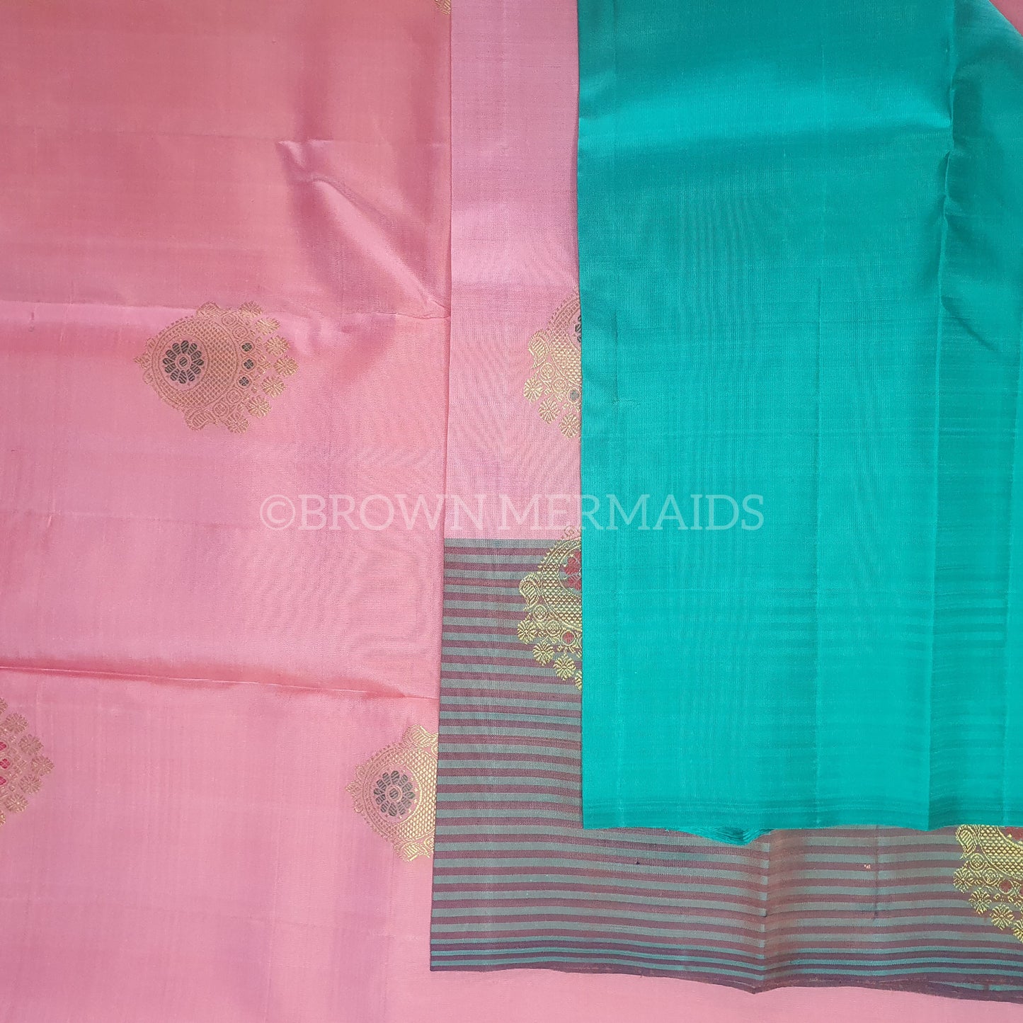 PINK PURE KANJIPURAM DESIGNER SILK SAREE