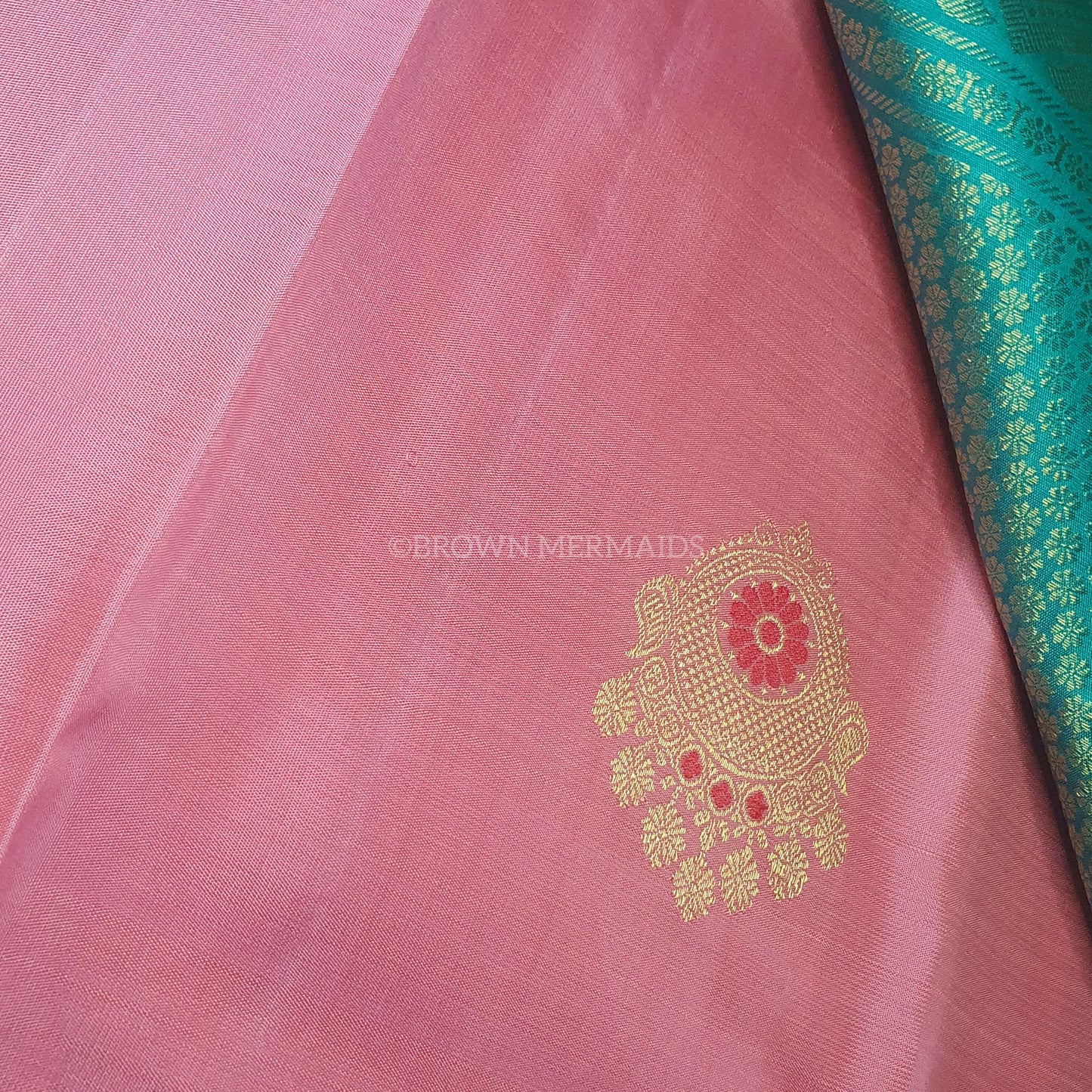 PINK PURE KANJIPURAM DESIGNER SILK SAREE