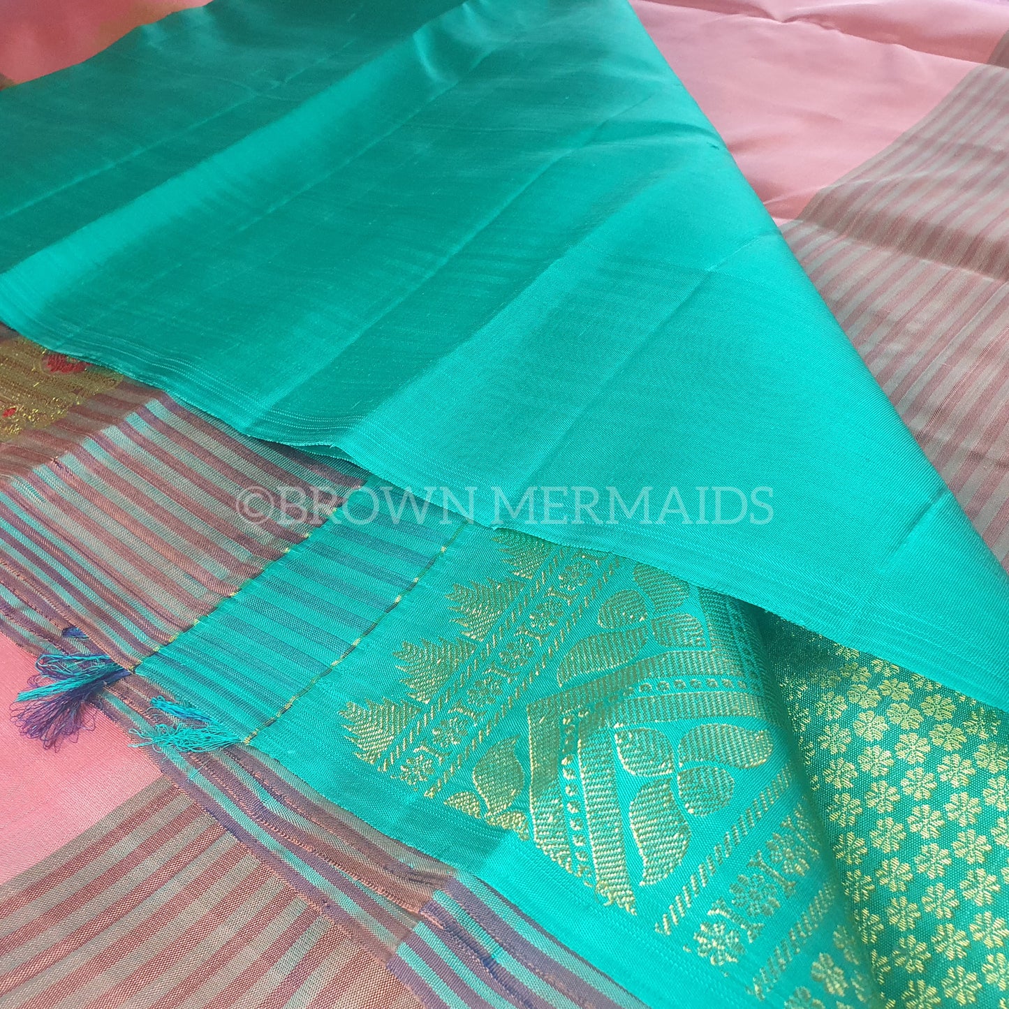 PINK PURE KANJIPURAM DESIGNER SILK SAREE