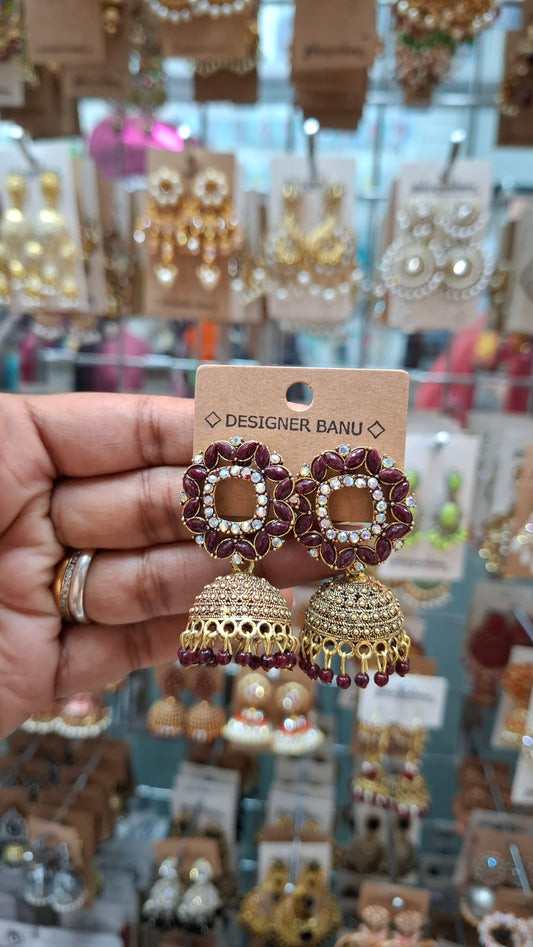 ANTIQUE GOLD JUMKHAS E0310