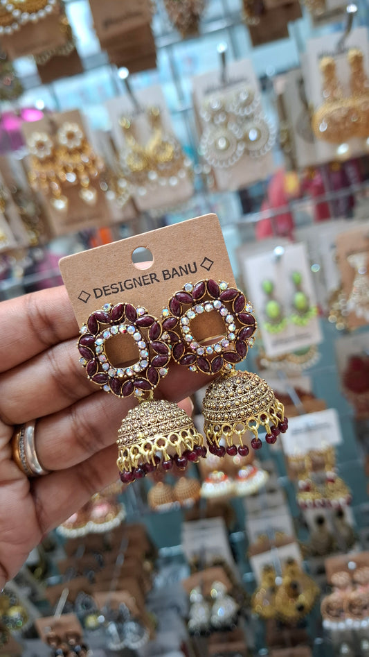 ANTIQUE GOLD JUMKHAS E0310