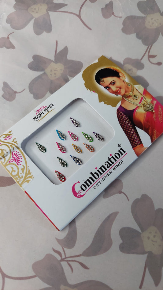MULTI COLOURED BINDI CARD 003