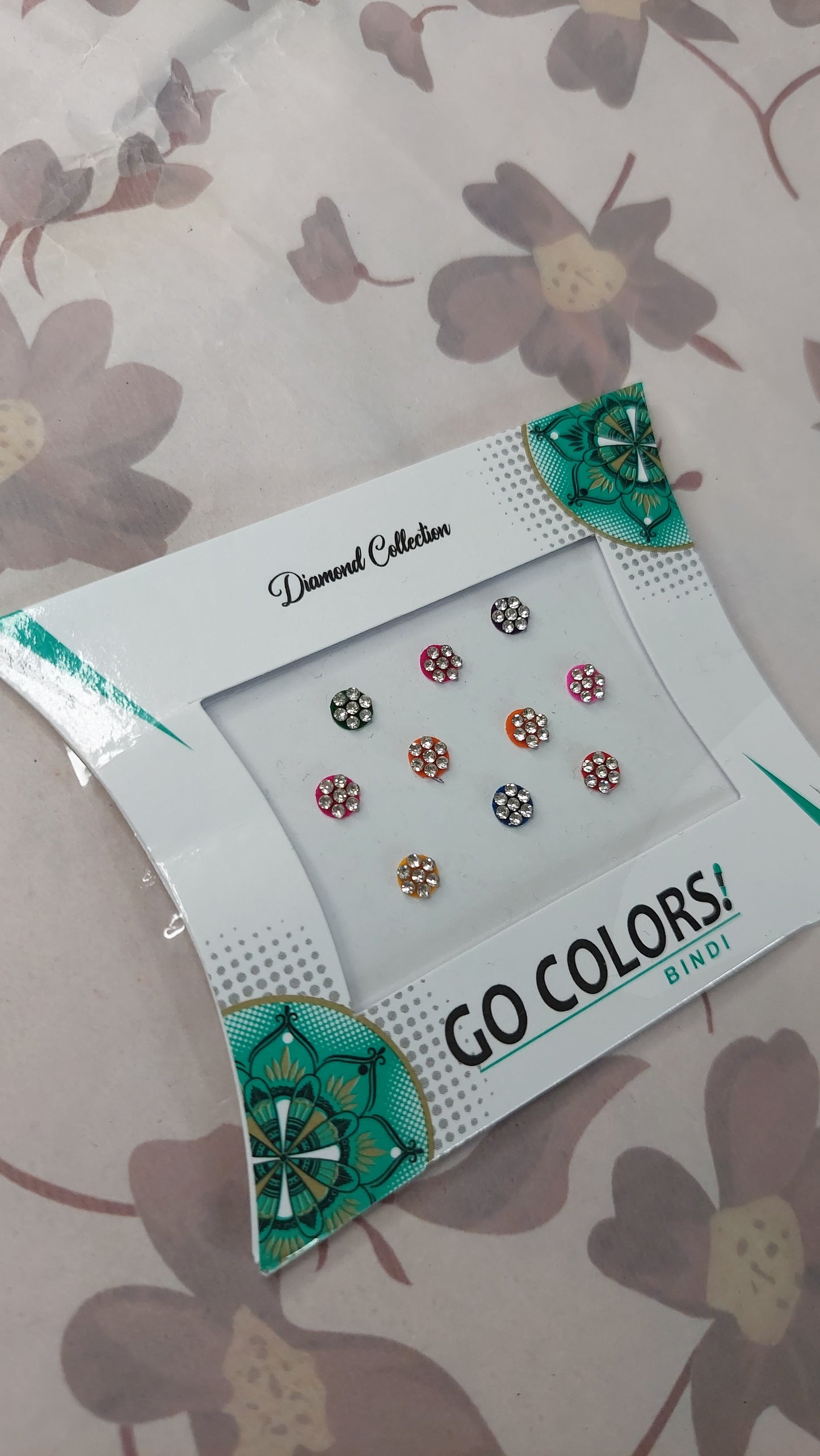 MULTI COLOURED BINDI CARD 006