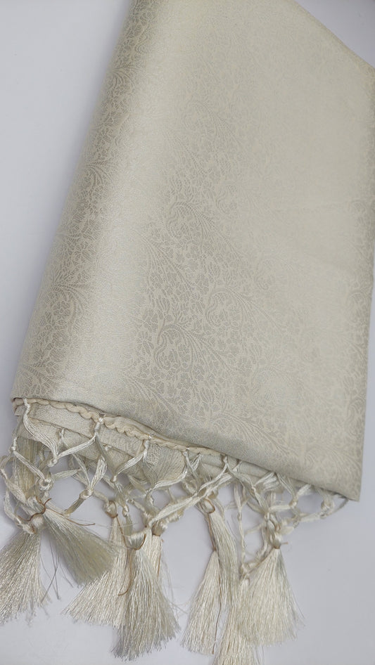 OFF WHITE SILK SAREE