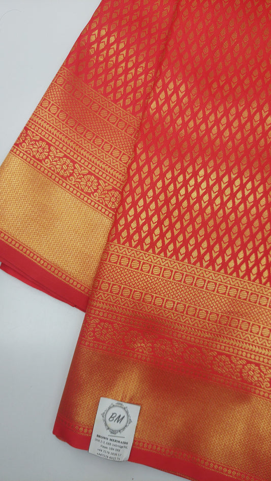 RED KUBER SILK SAREE 002