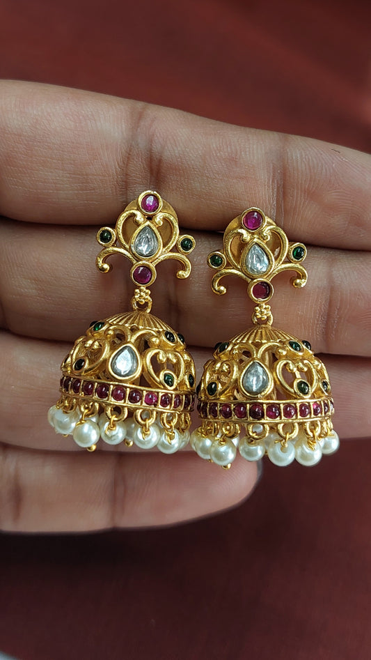 ANTIQUE GOLD A.D. STONE JUMKHAS E0220