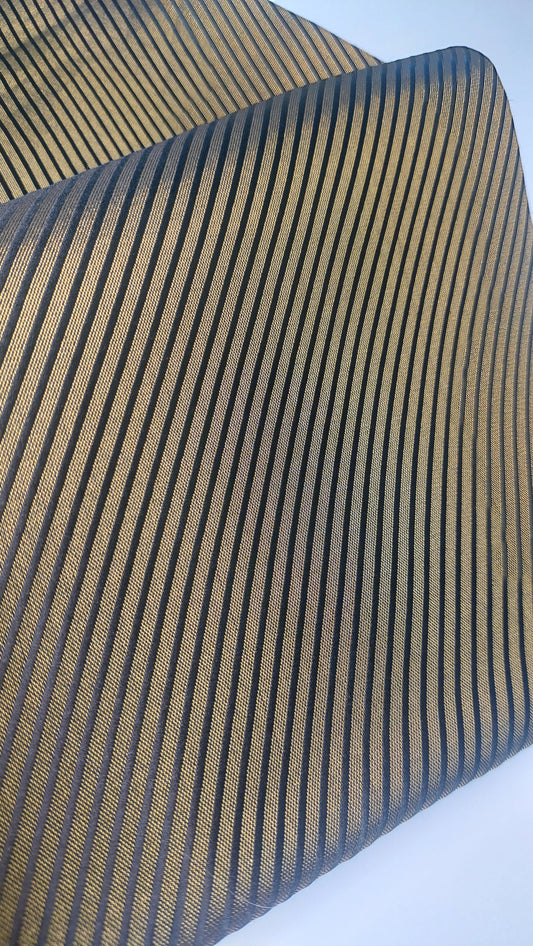 BLACK & GOLD STRIPES MATERIAL