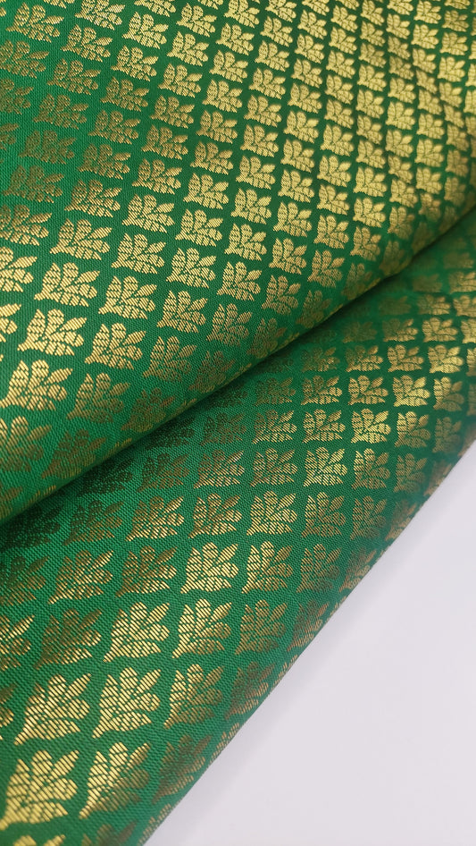 GREEN & GOLD BROCADE MATERIAL