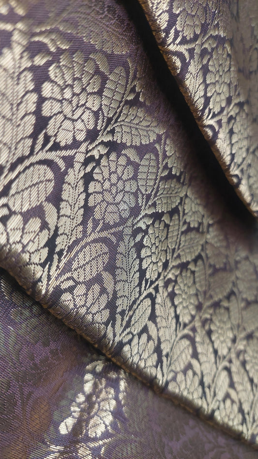 BROWN & GOLD BROCADE MATERIAL